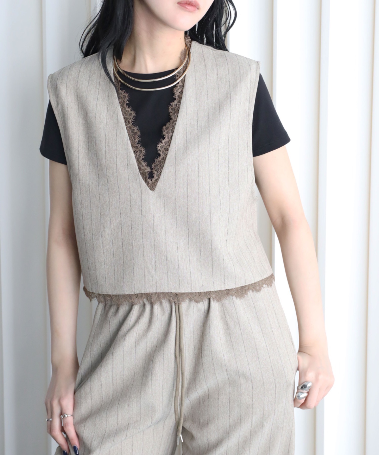 model：164cm. 着用サイズ：FREE