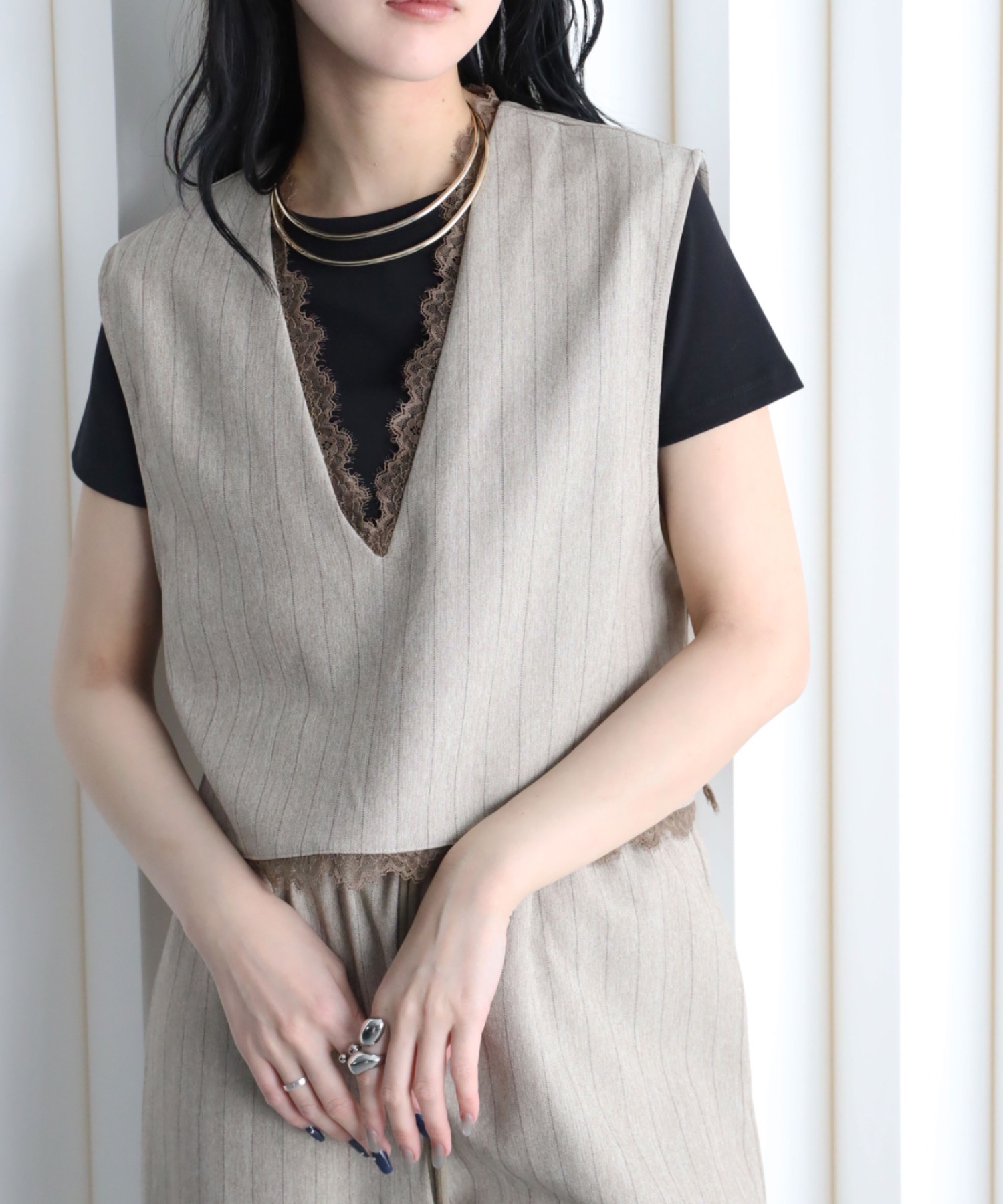 model：164cm. 着用サイズ：FREE