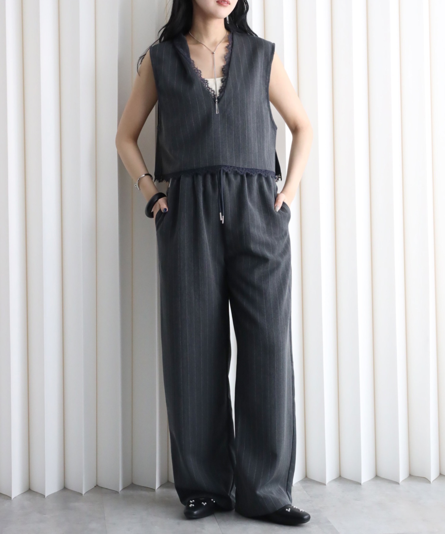 model：164cm. 着用サイズ：FREE