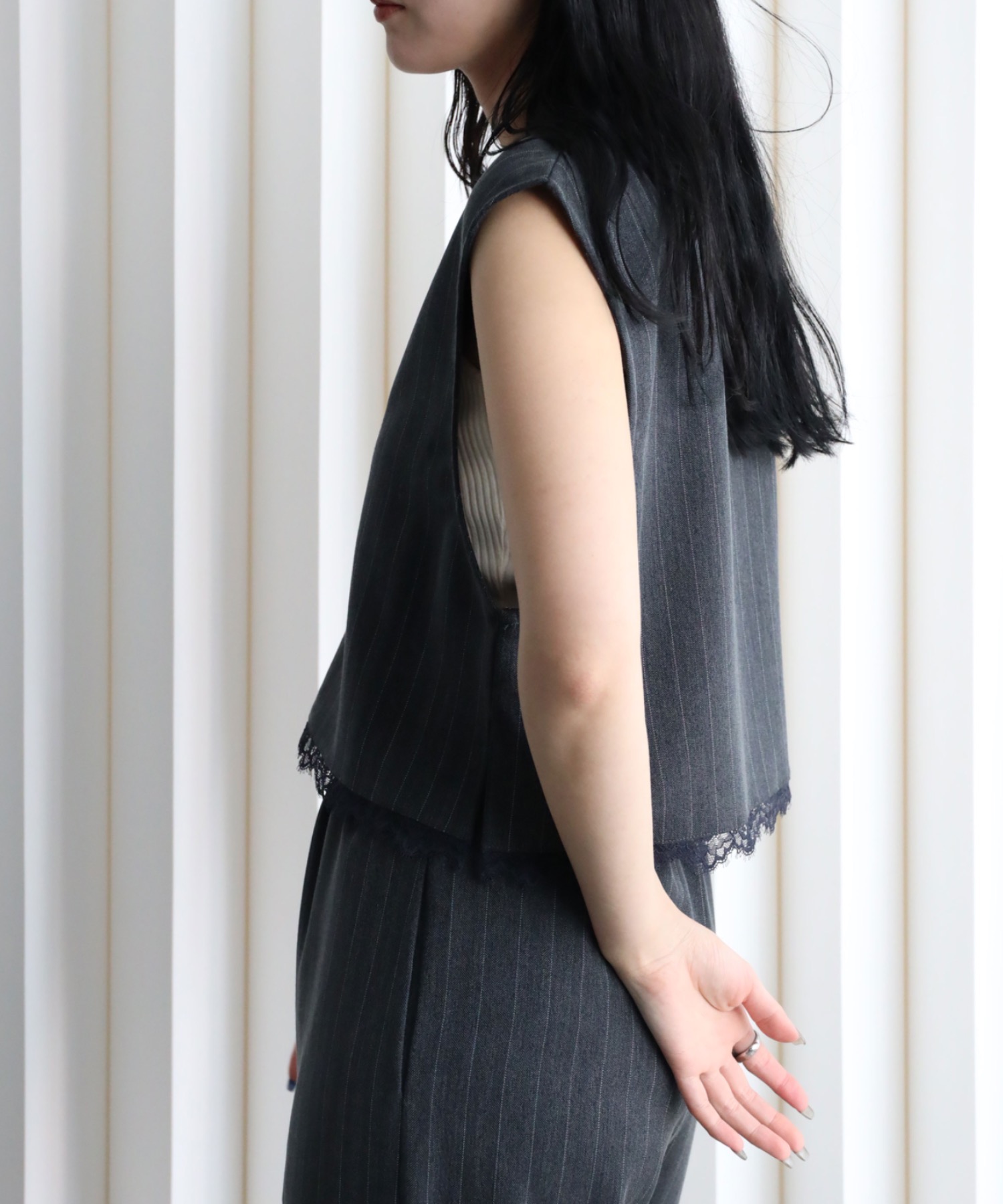 model：164cm. 着用サイズ：FREE