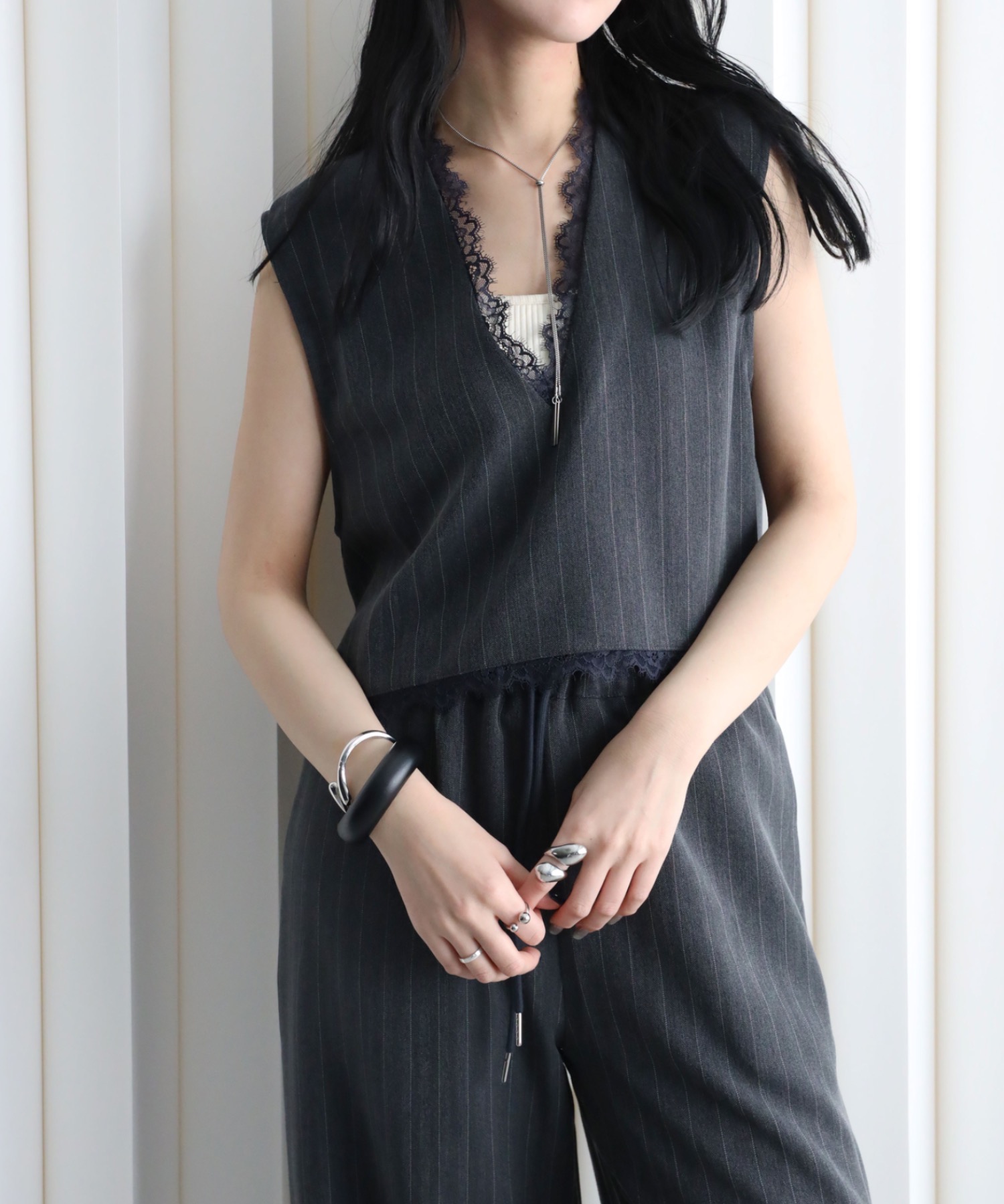 model：164cm. 着用サイズ：FREE
