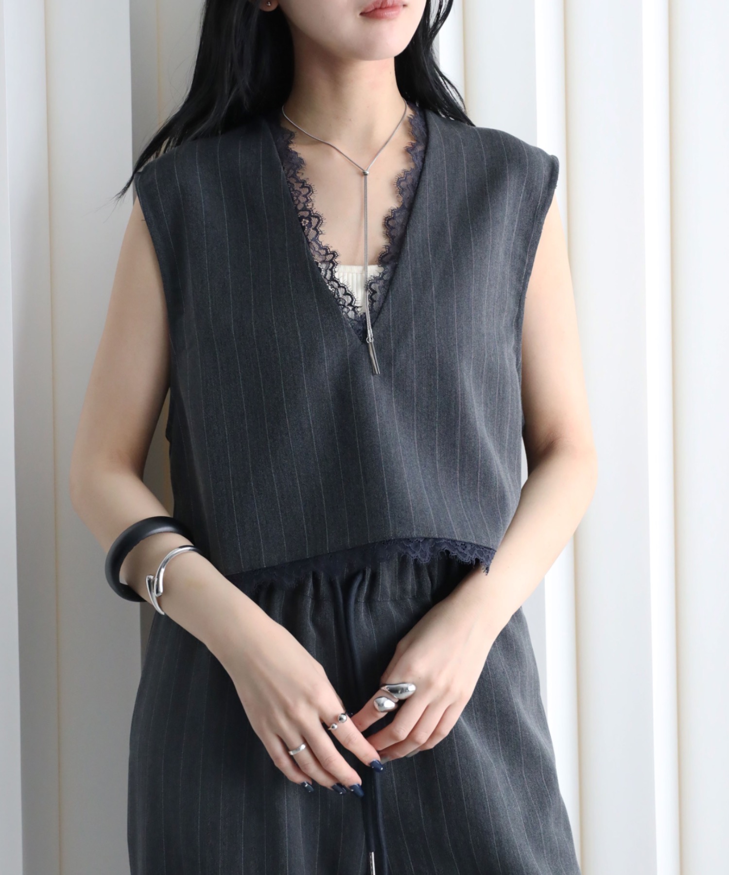 model：164cm. 着用サイズ：FREE