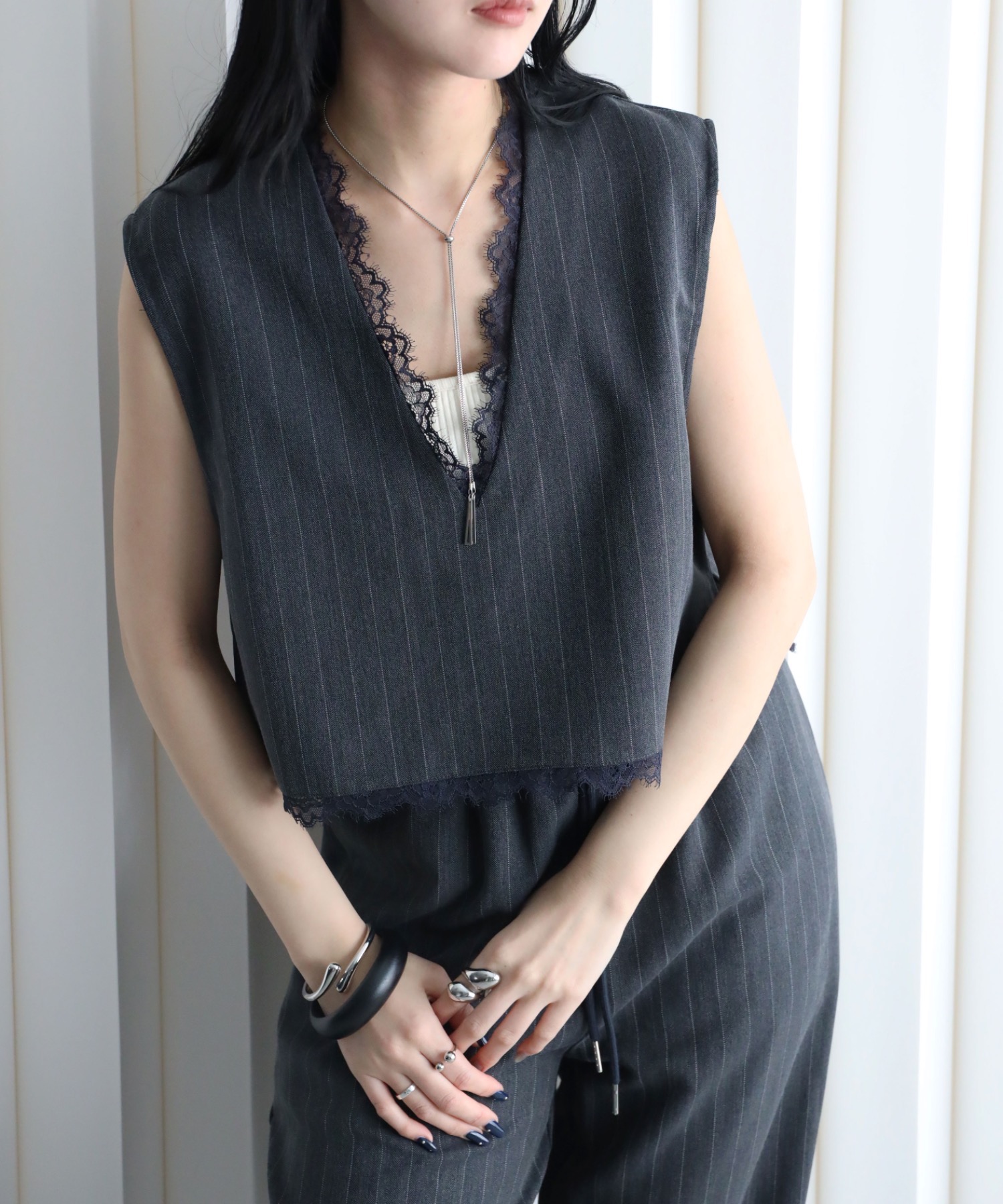 model：164cm. 着用サイズ：FREE