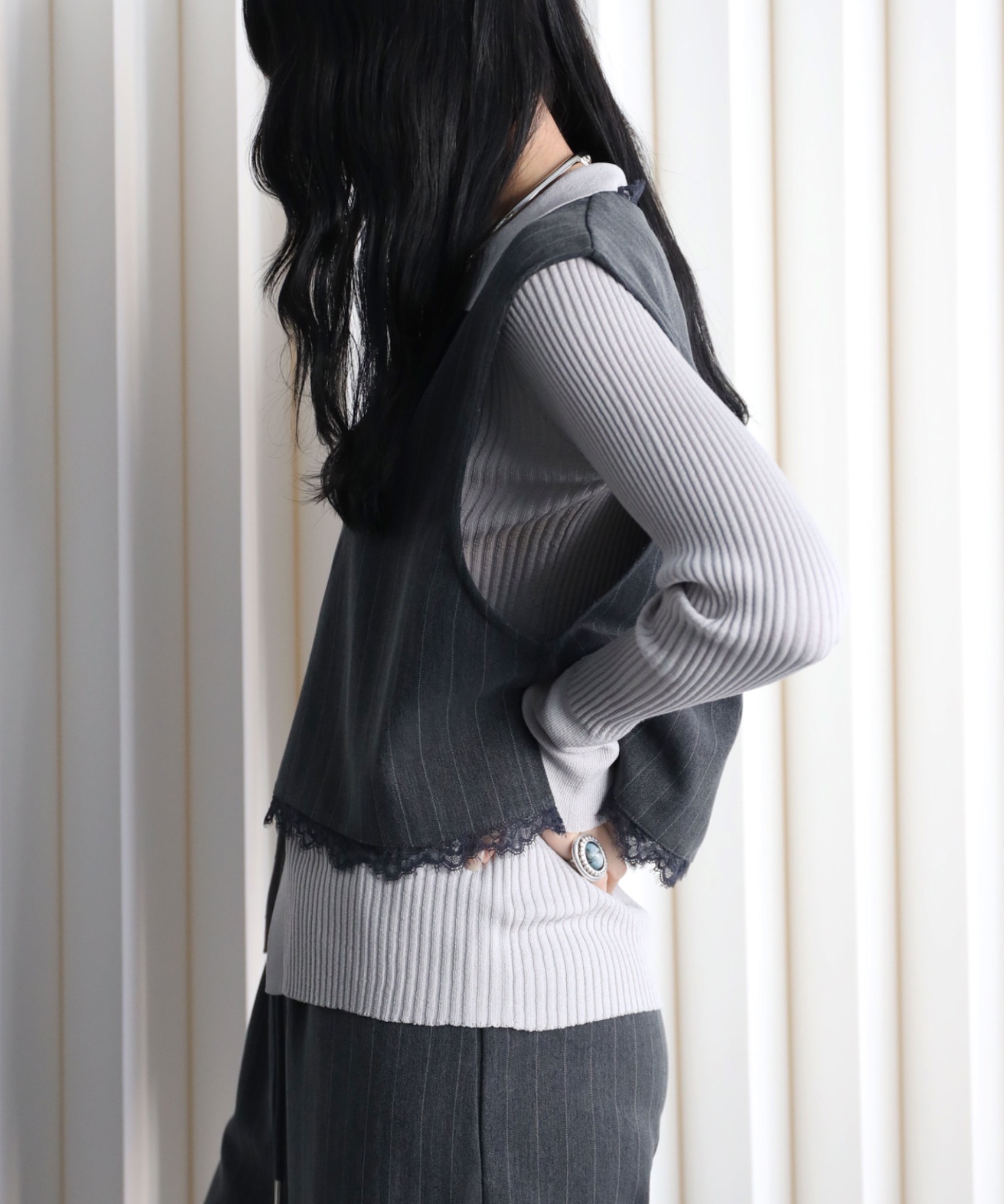 model：164cm. 着用サイズ：FREE