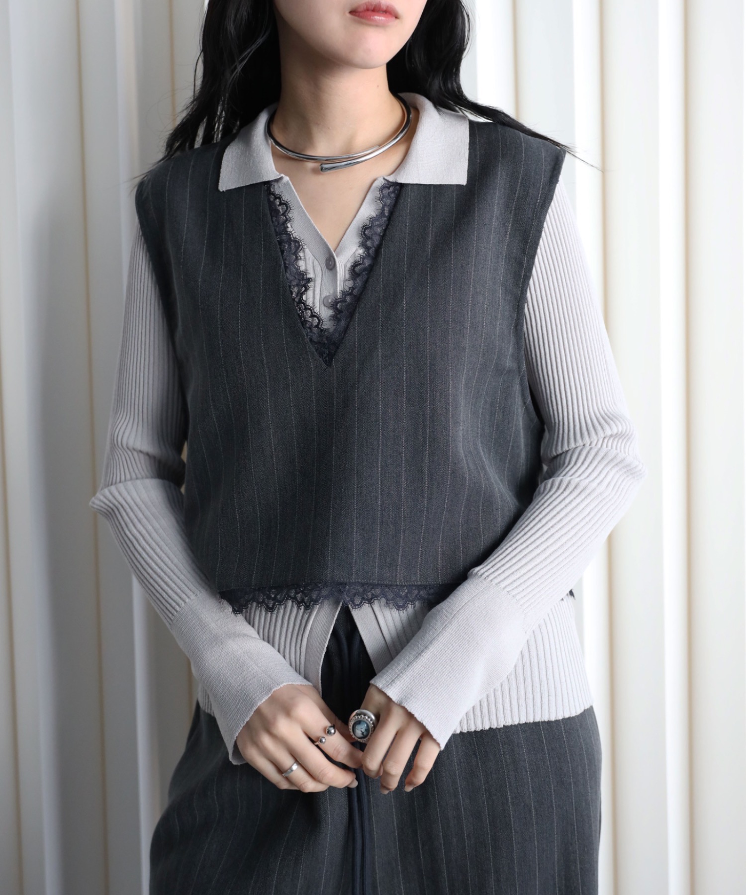model：164cm. 着用サイズ：FREE