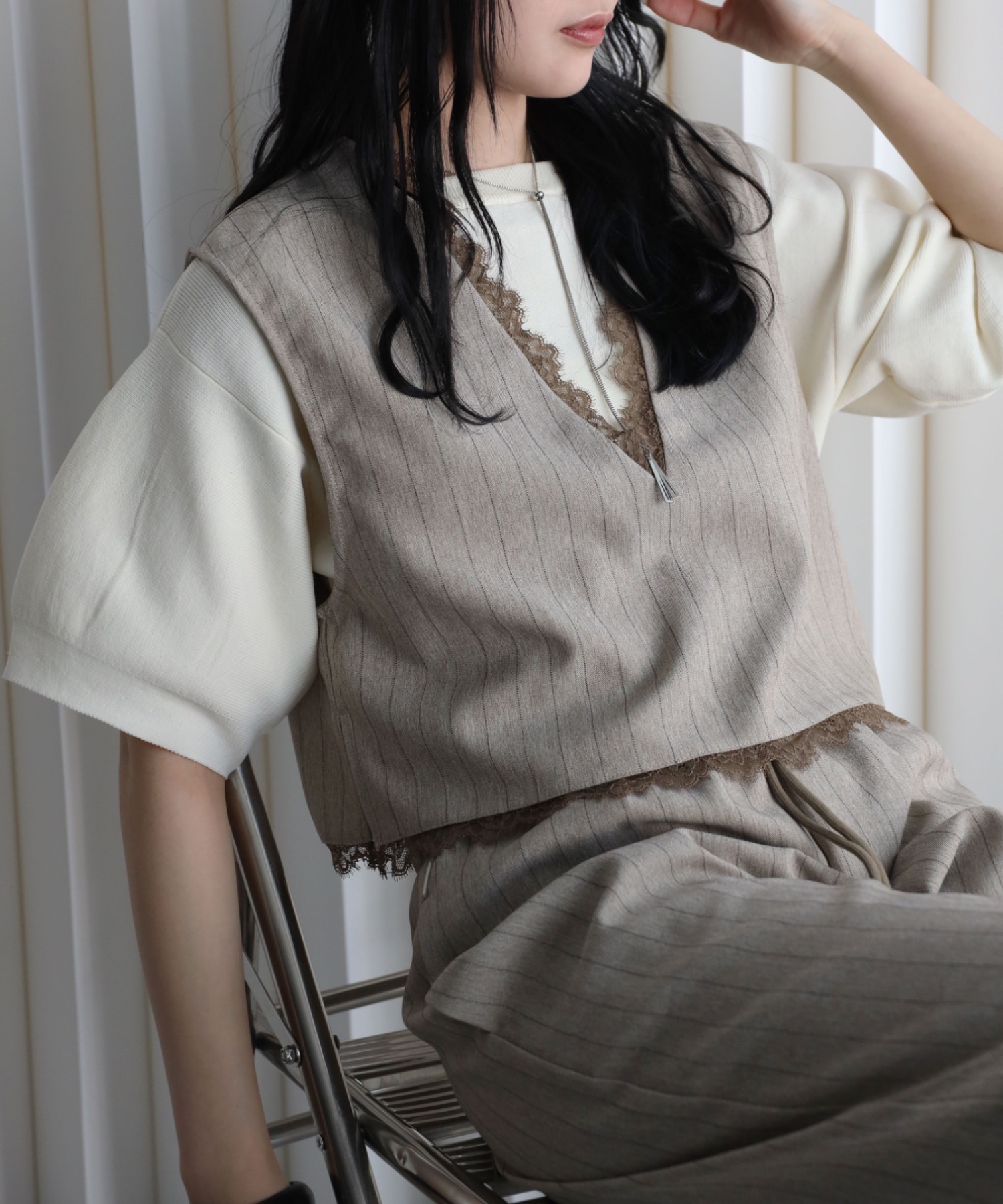 model：164cm. 着用サイズ：FREE