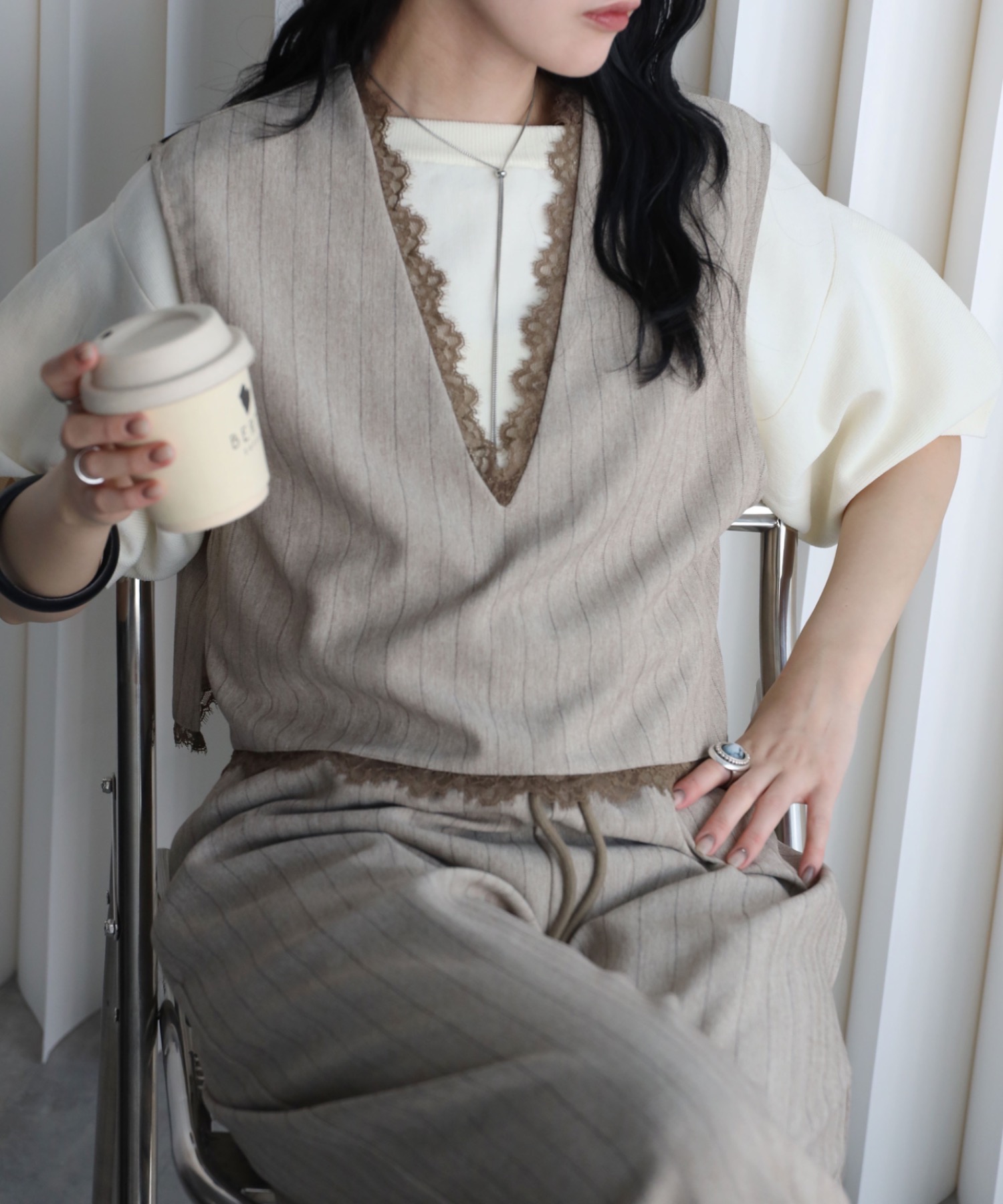 model：164cm. 着用サイズ：FREE