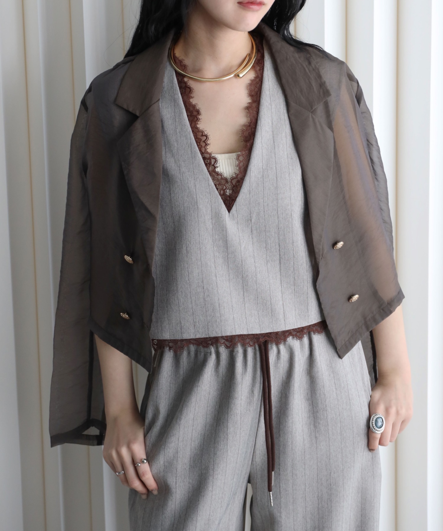 model：164cm. 着用サイズ：FREE