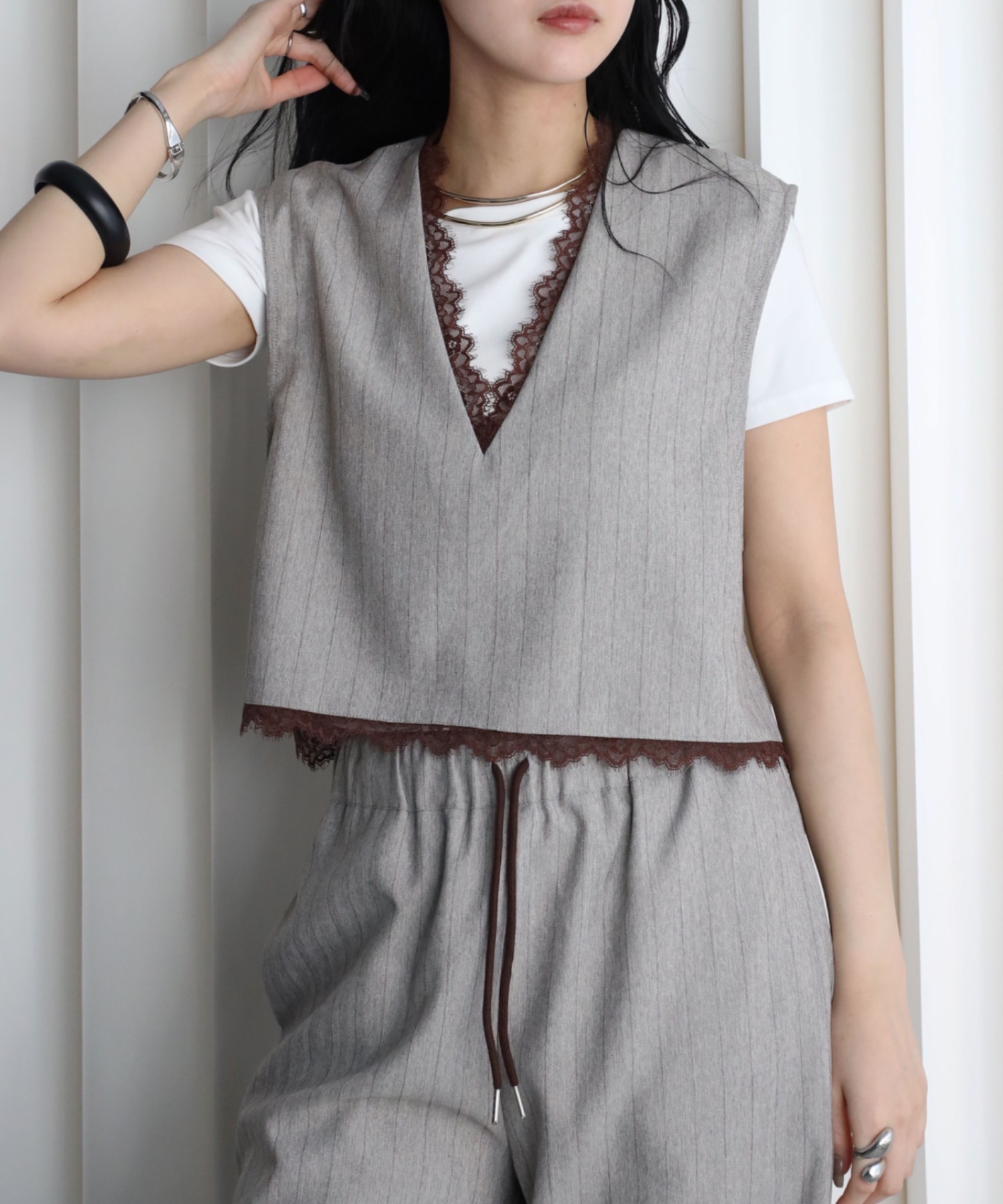 model：164cm. 着用サイズ：FREE