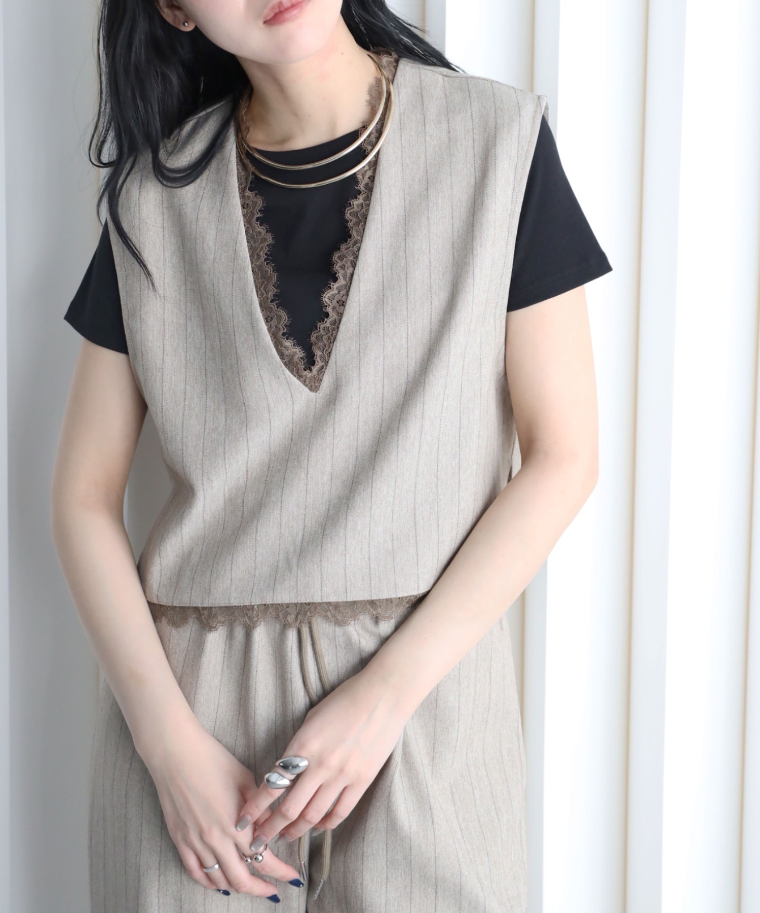model：164cm. 着用サイズ：FREE