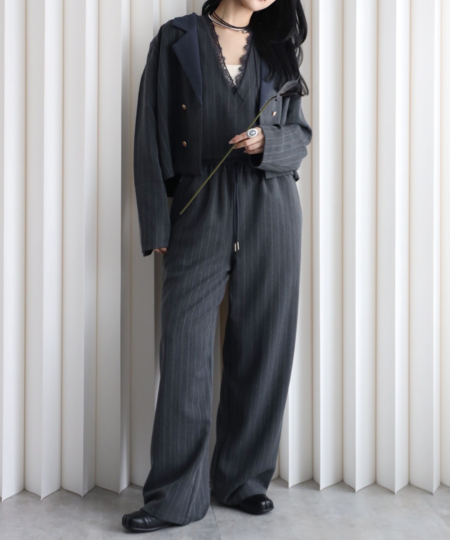 model：164cm. 着用サイズ：FREE