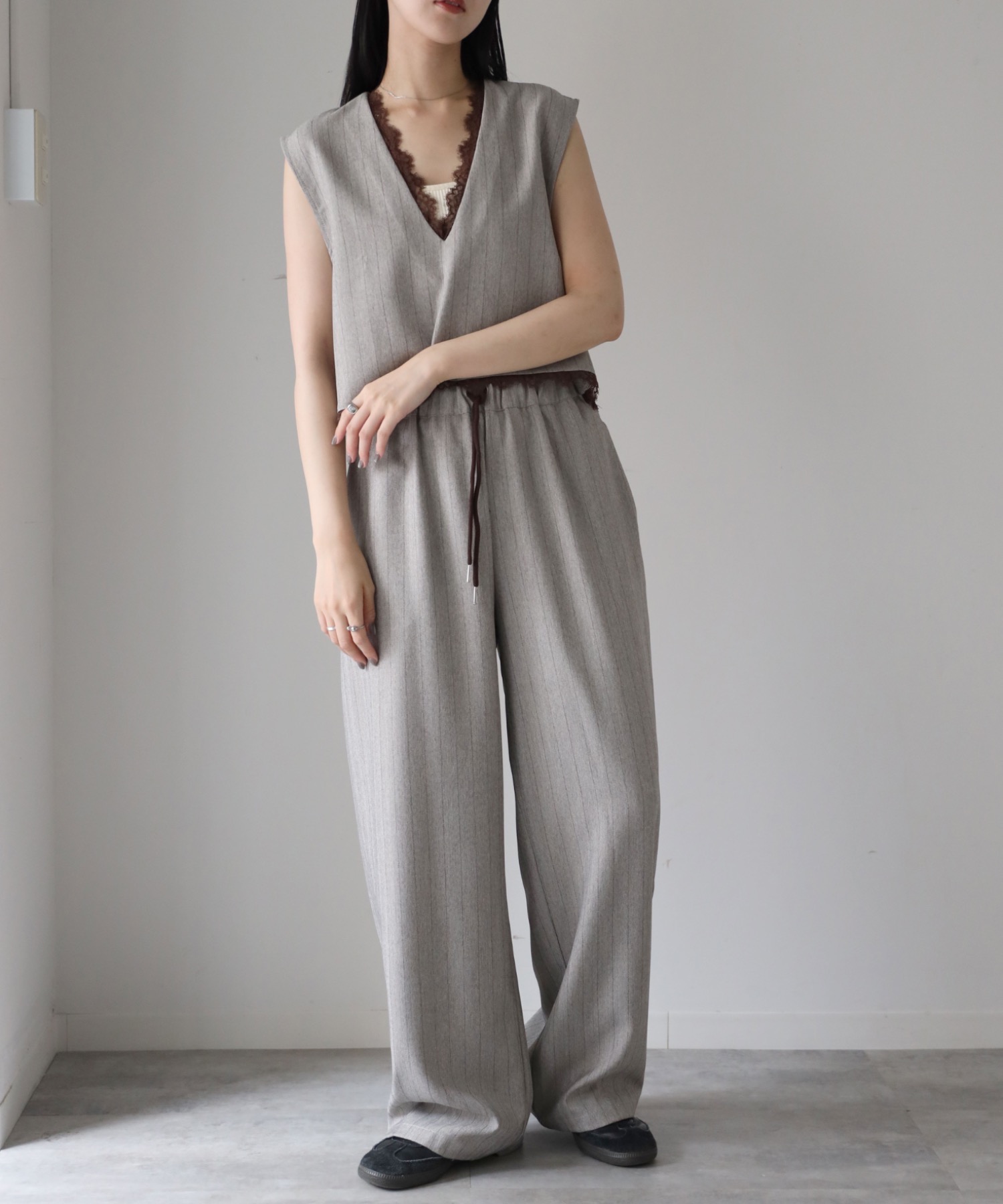 model：164cm. 着用サイズ：FREE