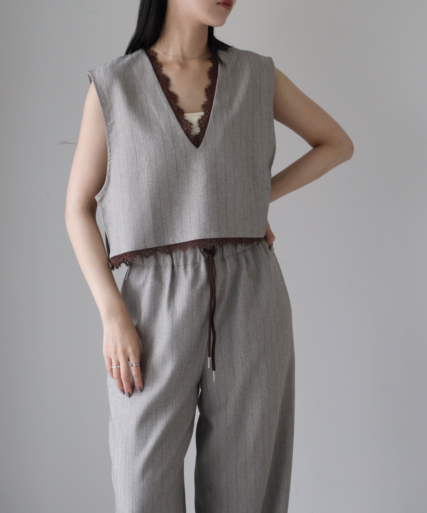 model：164cm. 着用サイズ：FREE