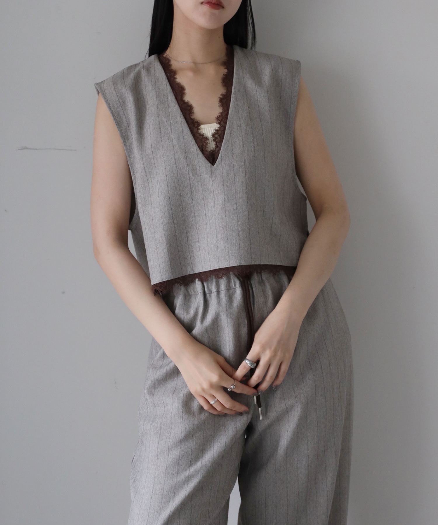 model：164cm. 着用サイズ：FREE