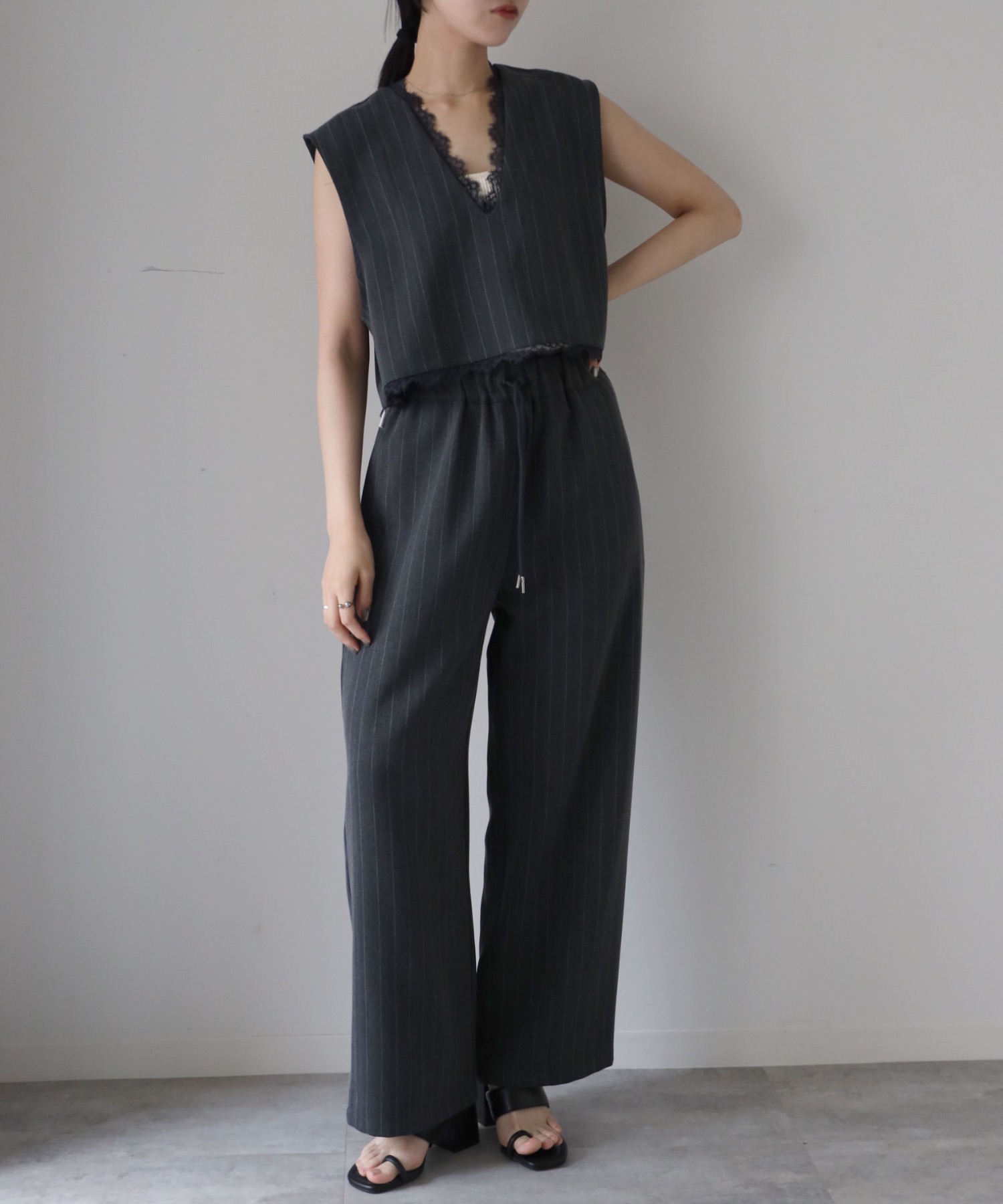 model：164cm. 着用サイズ：FREE