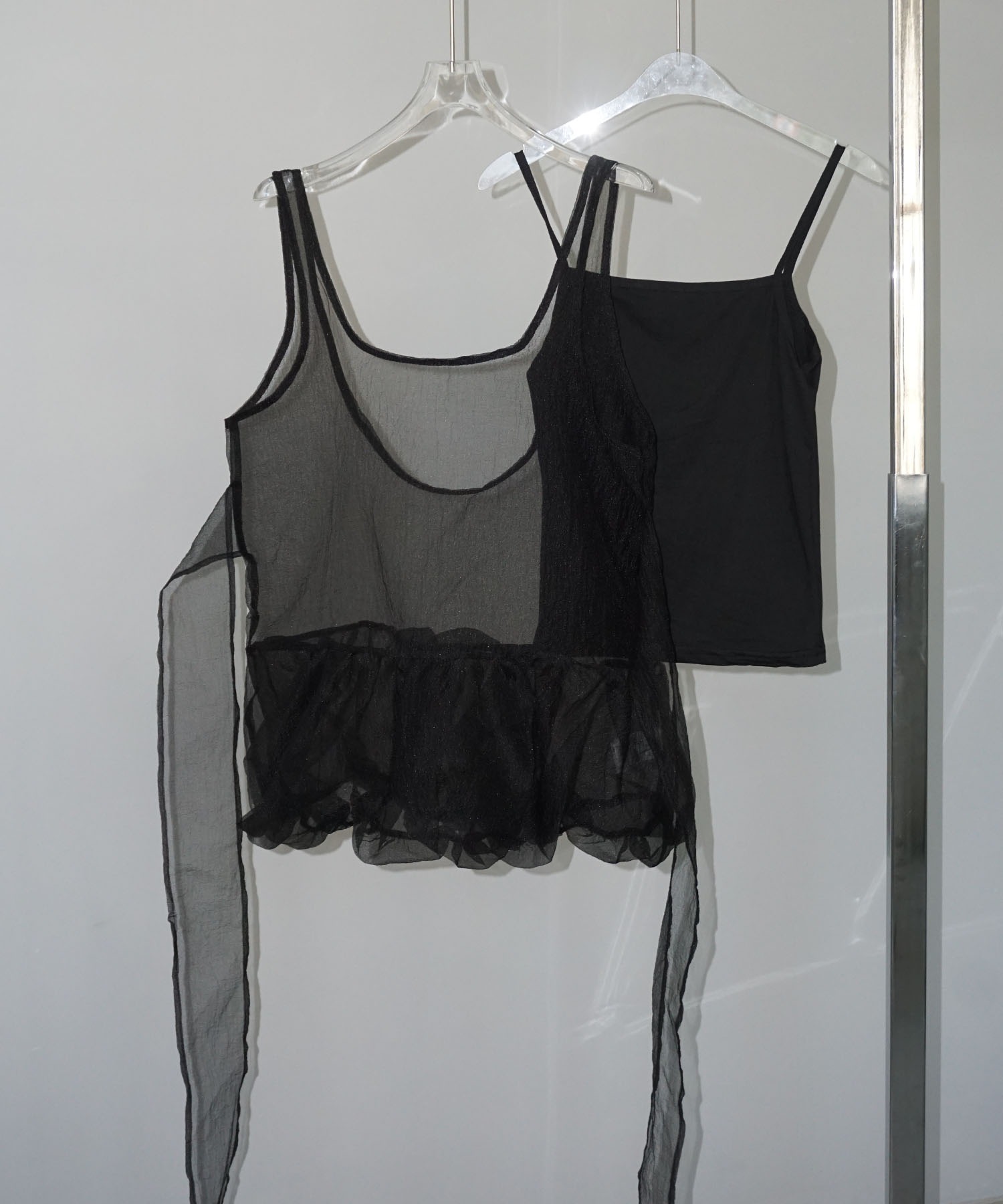 ヴィンテージ　タンクトップ　チュール CLEL タンクトップ 「CLEL」High Vintage Design Layered Tank