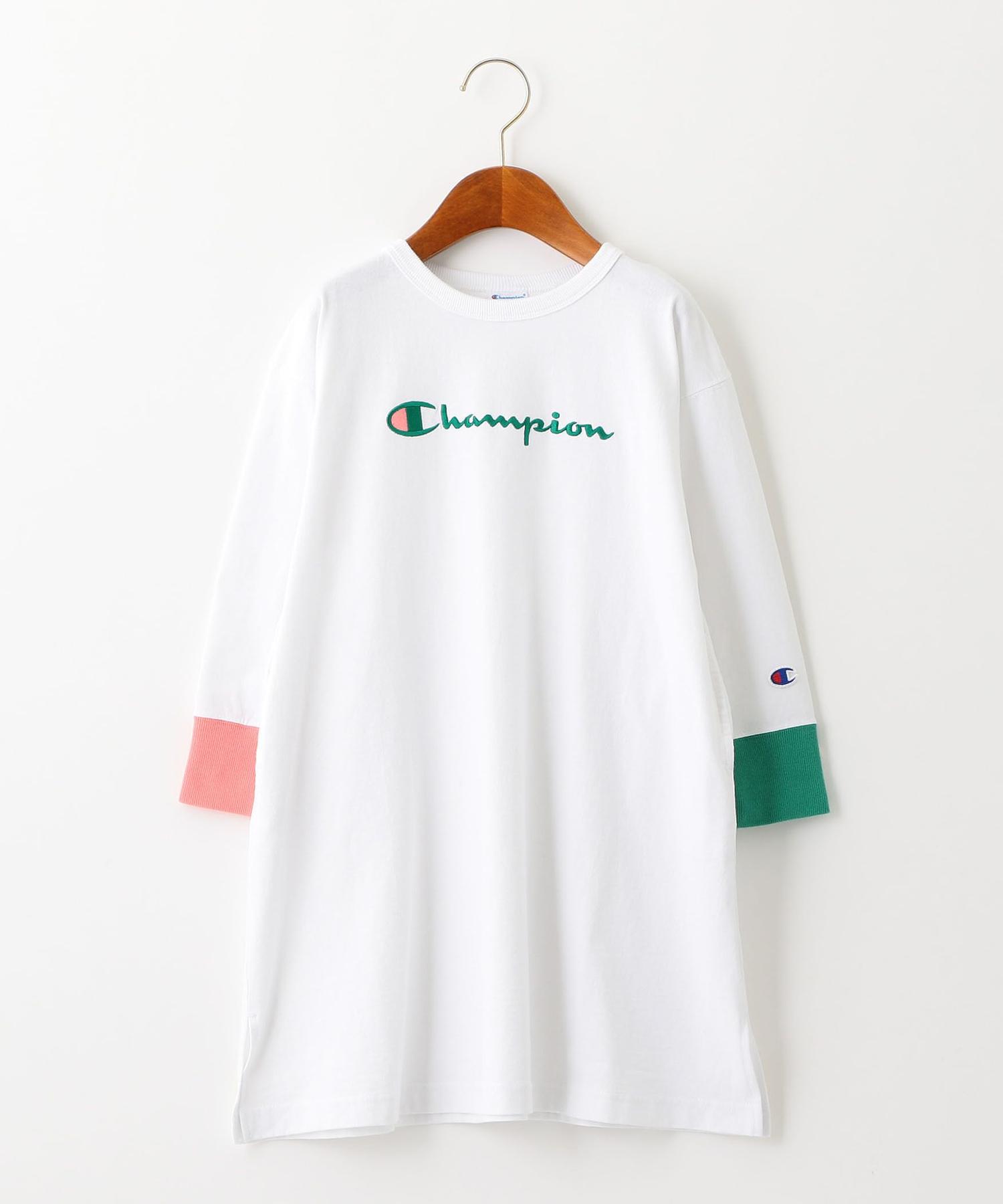 商品詳細 キッズ 別注 Champion チャンピオン マルチリブ ロングスリーブ ワンピース Outlet アウトレット 公式通販