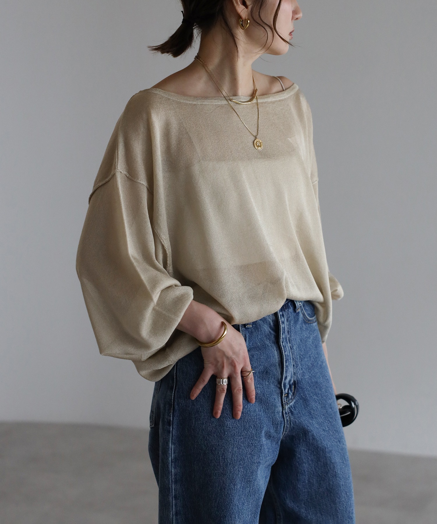 model：H158 着用サイズ：FREE
