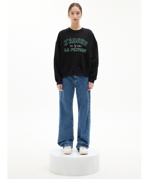 トレーナー スウェット A'GEM/9 × .kom「LARTIGENT/ラーティゼン」LKS NEEDLEWORK SWEATSHIRT/ニードルワ A'GEM/9 × .kom『LARTIGENT/ラーティゼン』LKS NEEDLEWORK