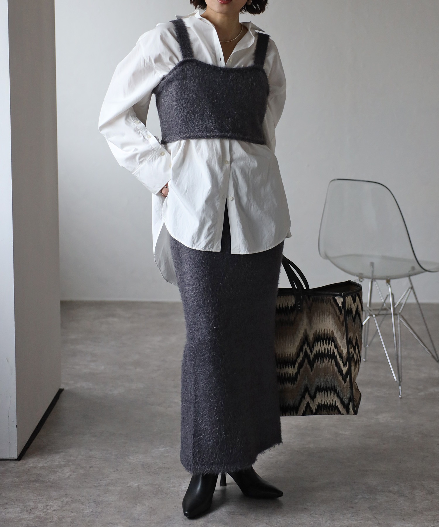 model：H158 着用サイズ：FREE