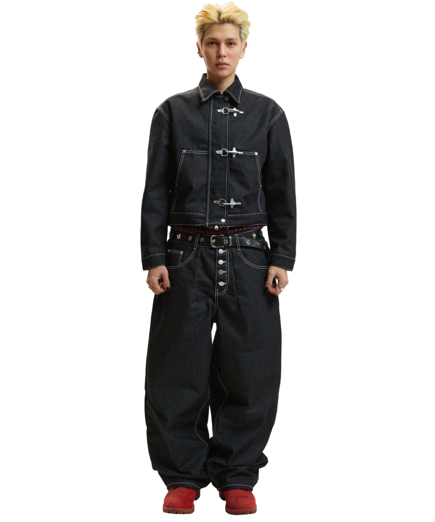 A'GEM/9 × .kom 『KEYMISERY/キーミザリー』 Cropped Buckle Denim