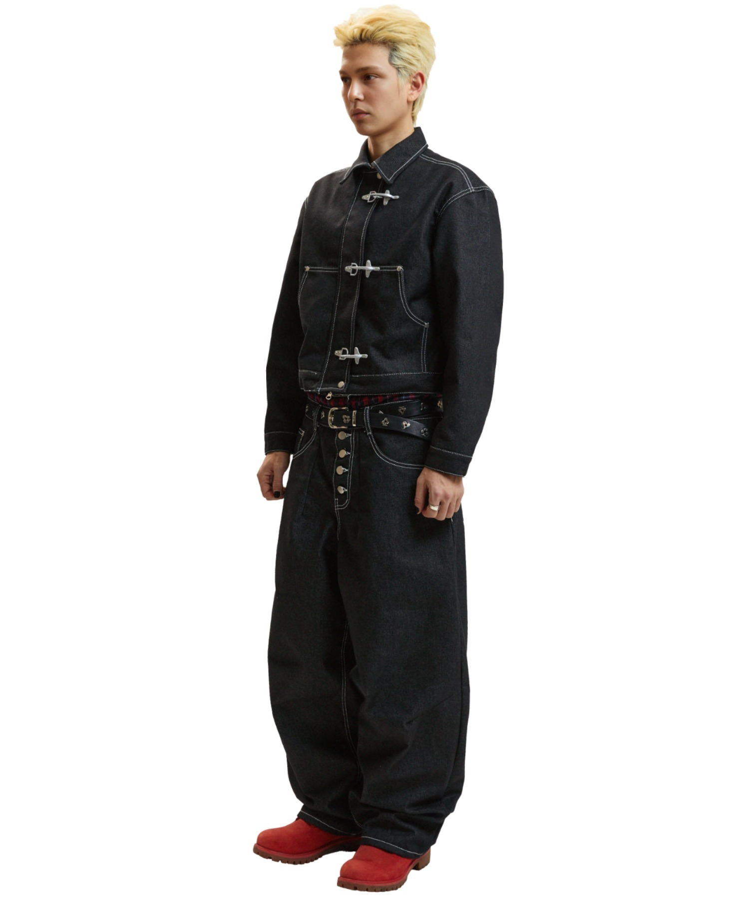 A'GEM/9 × .kom 『KEYMISERY/キーミザリー』 Cropped Buckle Denim