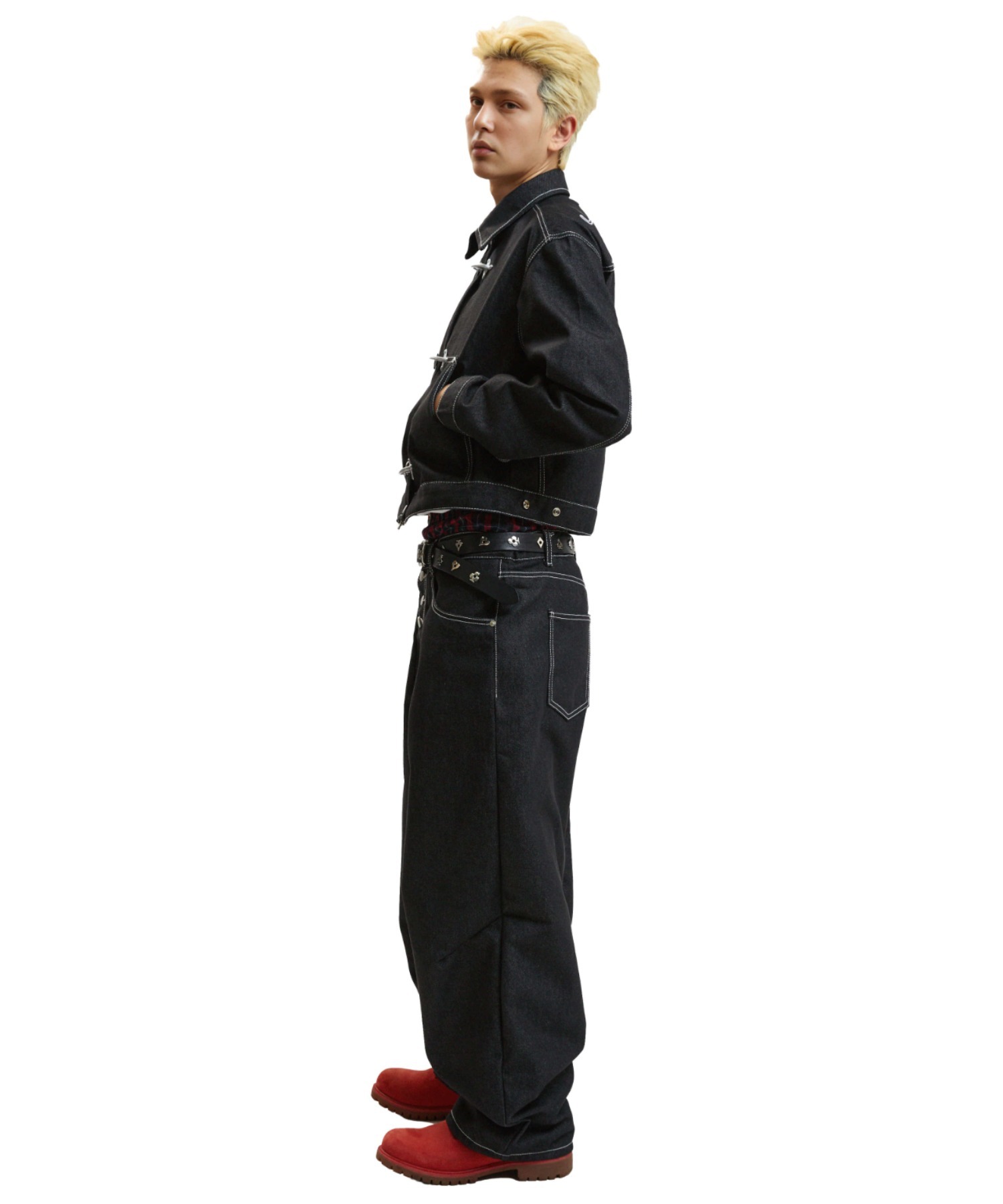 A'GEM/9 × .kom 『KEYMISERY/キーミザリー』 Cropped Buckle Denim
