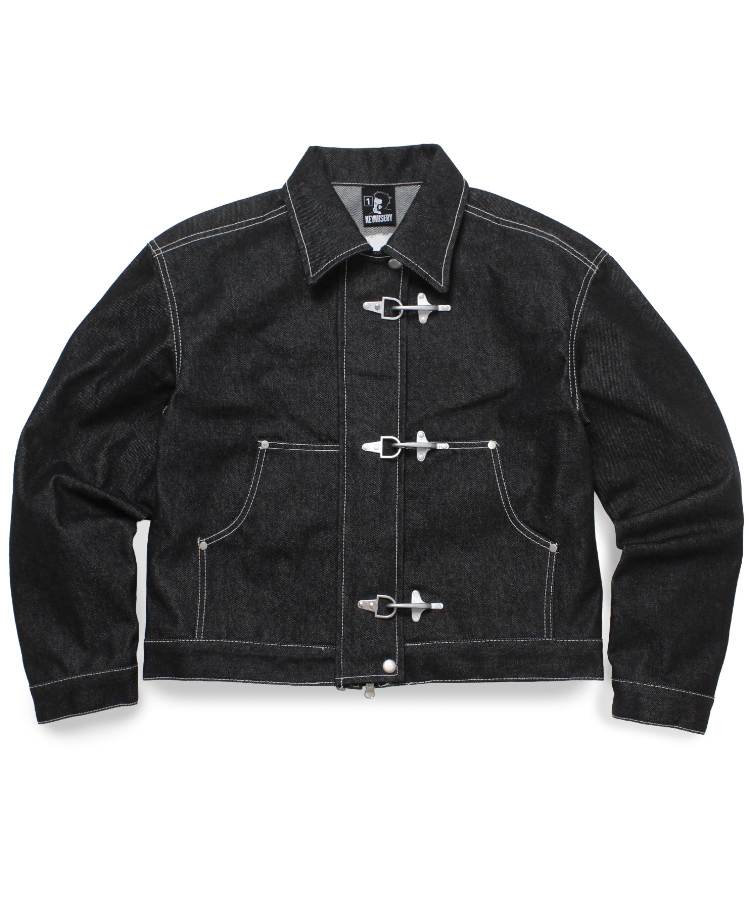 A'GEM/9 × .kom 『KEYMISERY/キーミザリー』 Cropped Buckle Denim