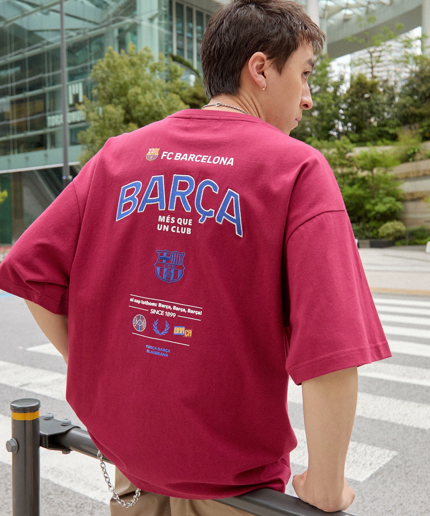 FC BARCELONA/FCバルセロナ】別注 ビッグシルエットエンブレムロゴ