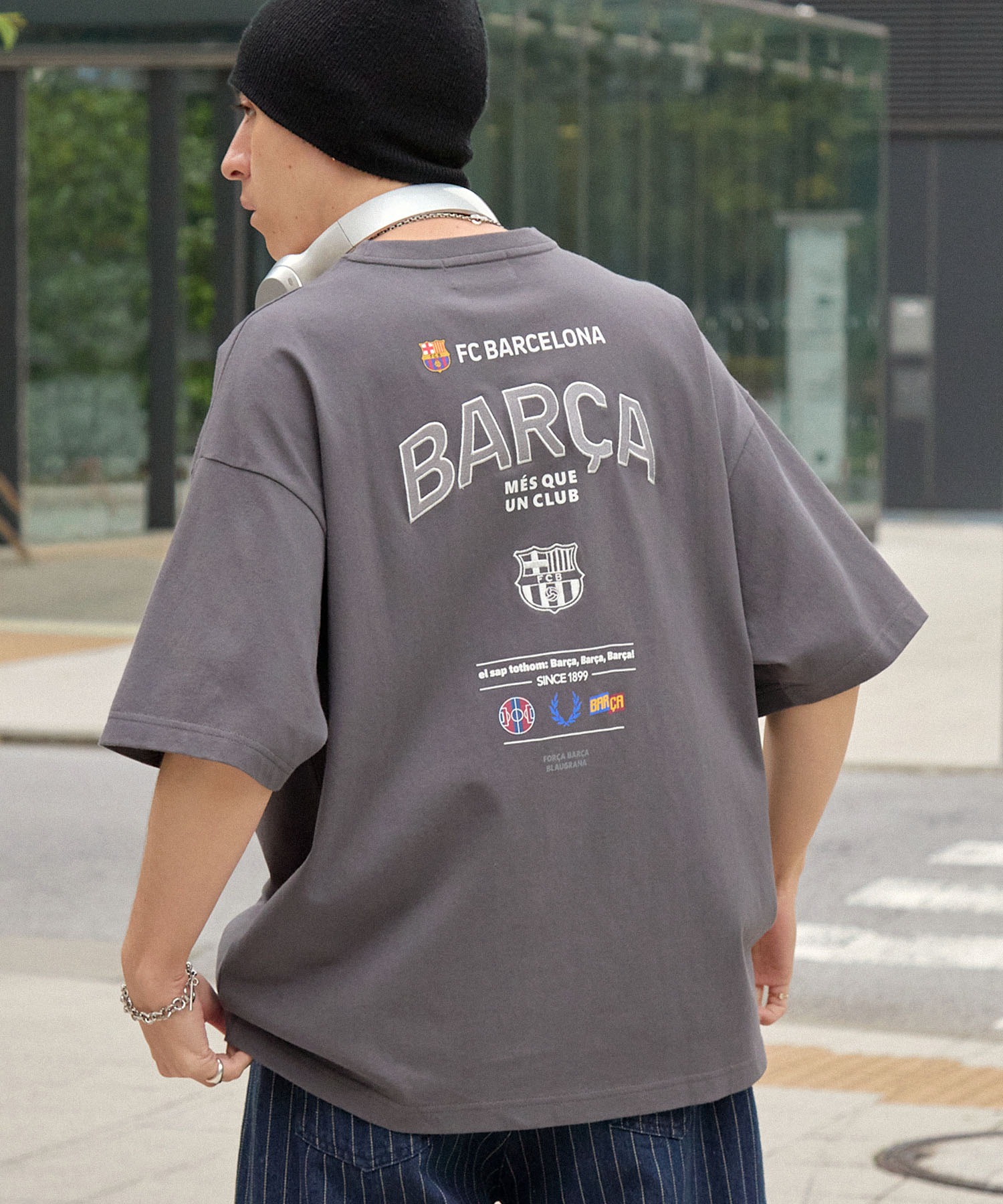 FC BARCELONA/FCバルセロナ】別注 ビッグシルエットエンブレムロゴ