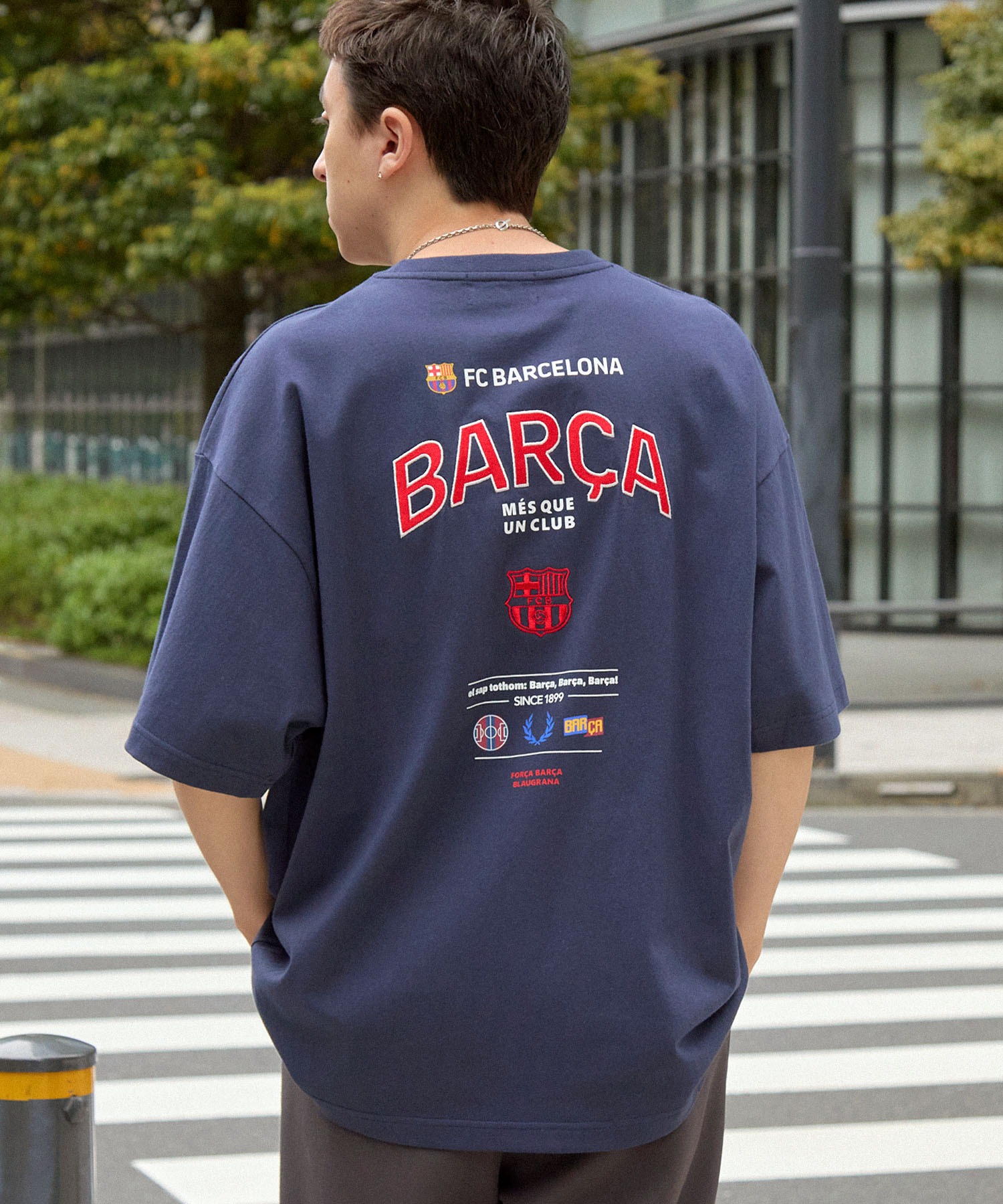 FC BARCELONA/FCバルセロナ】別注 ビッグシルエットエンブレムロゴ