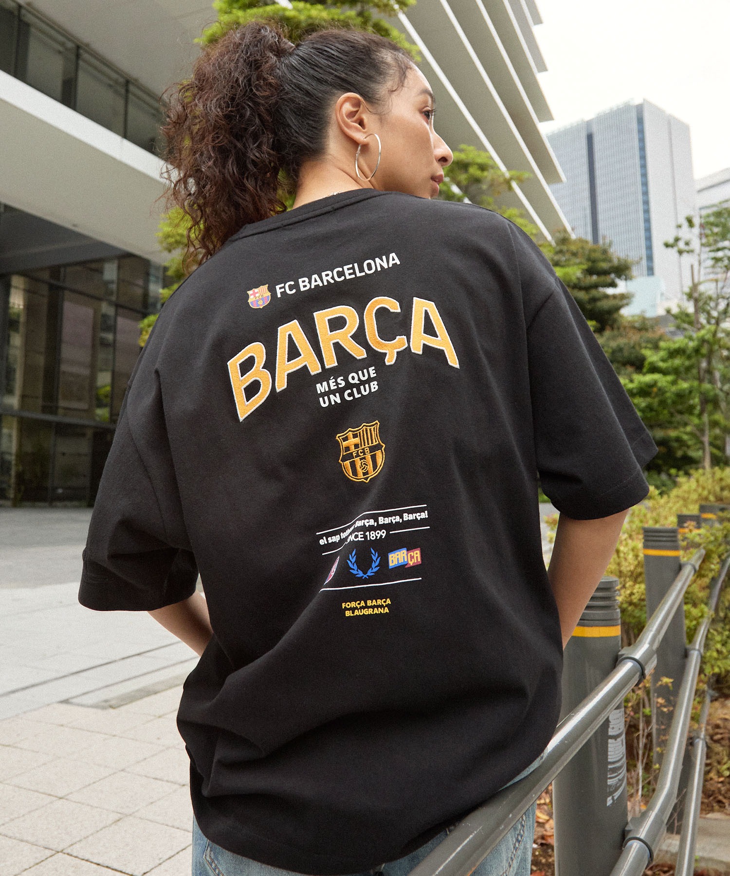 FC BARCELONA/FCバルセロナ】別注 ビッグシルエットエンブレムロゴ