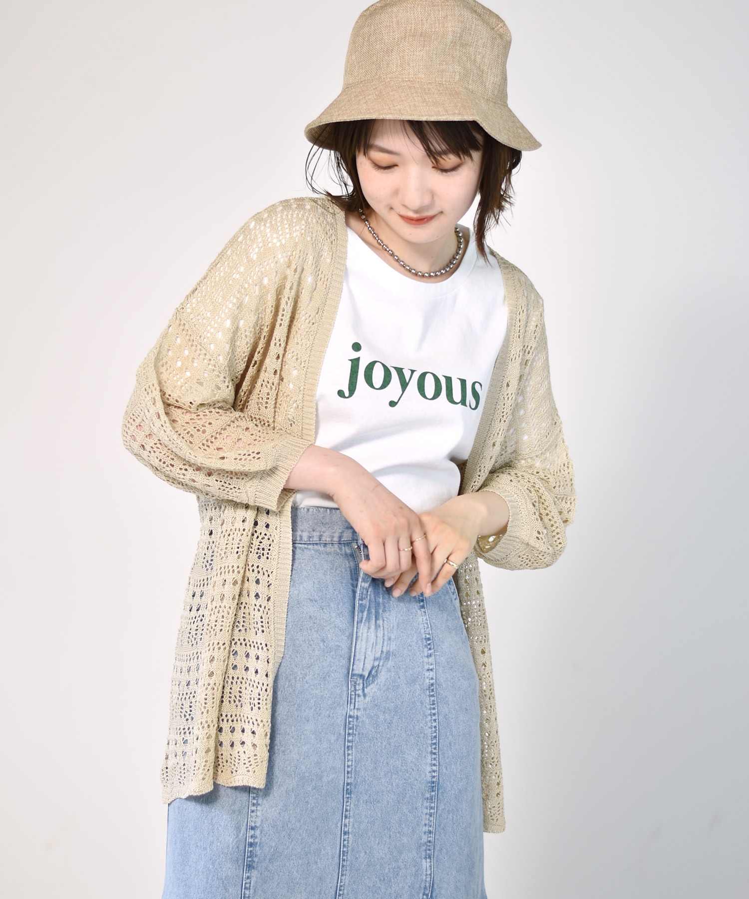 スカシ編みニットカーデ Retro Girl Retro Girl Online Store レトロガールオンラインストア