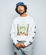 ROYAL TRUX//RTX JEN QUEEN プリント リブ付Tシャツ