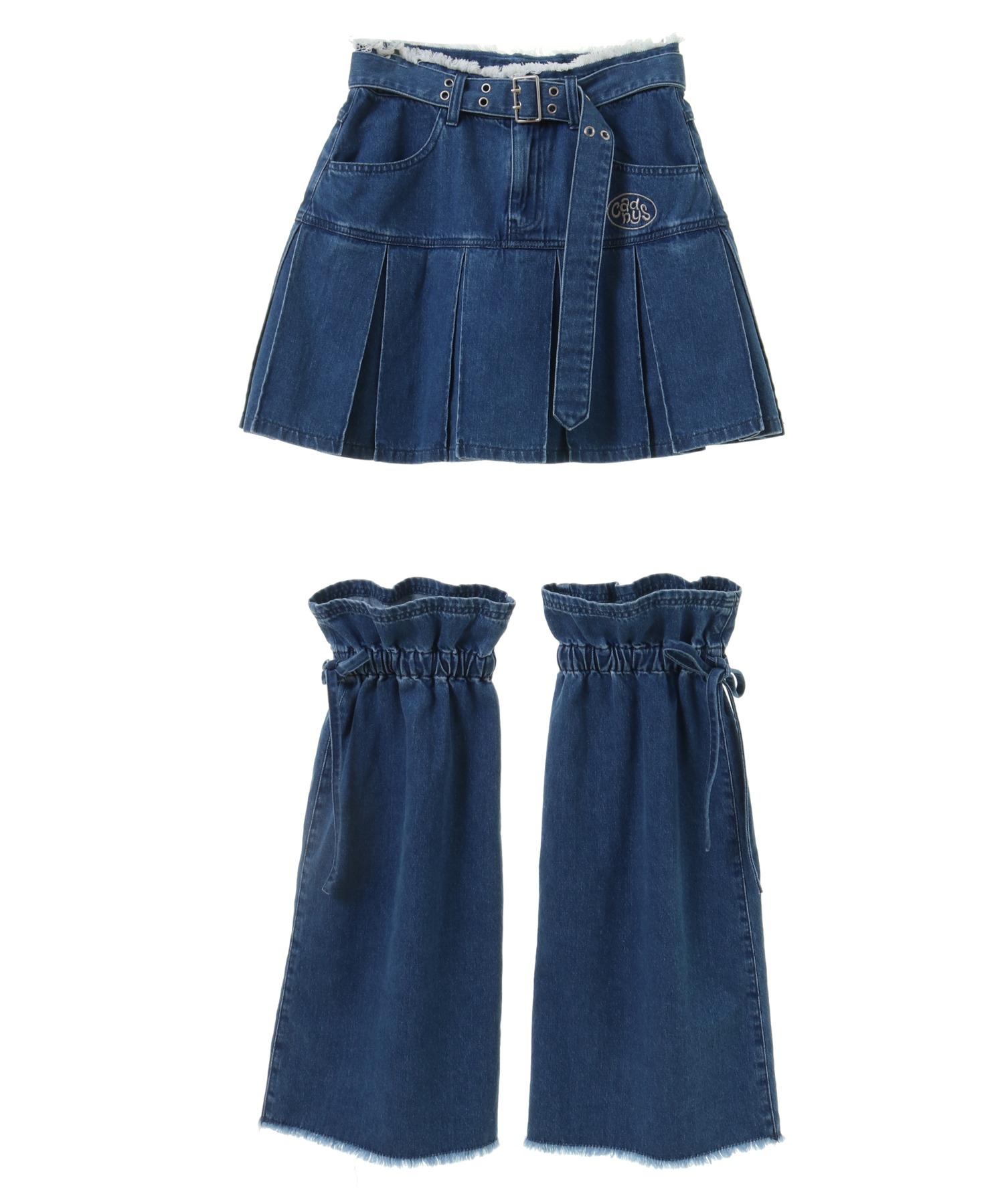 PLEATED MINI SKIRT ＆ LEG ウォーマー