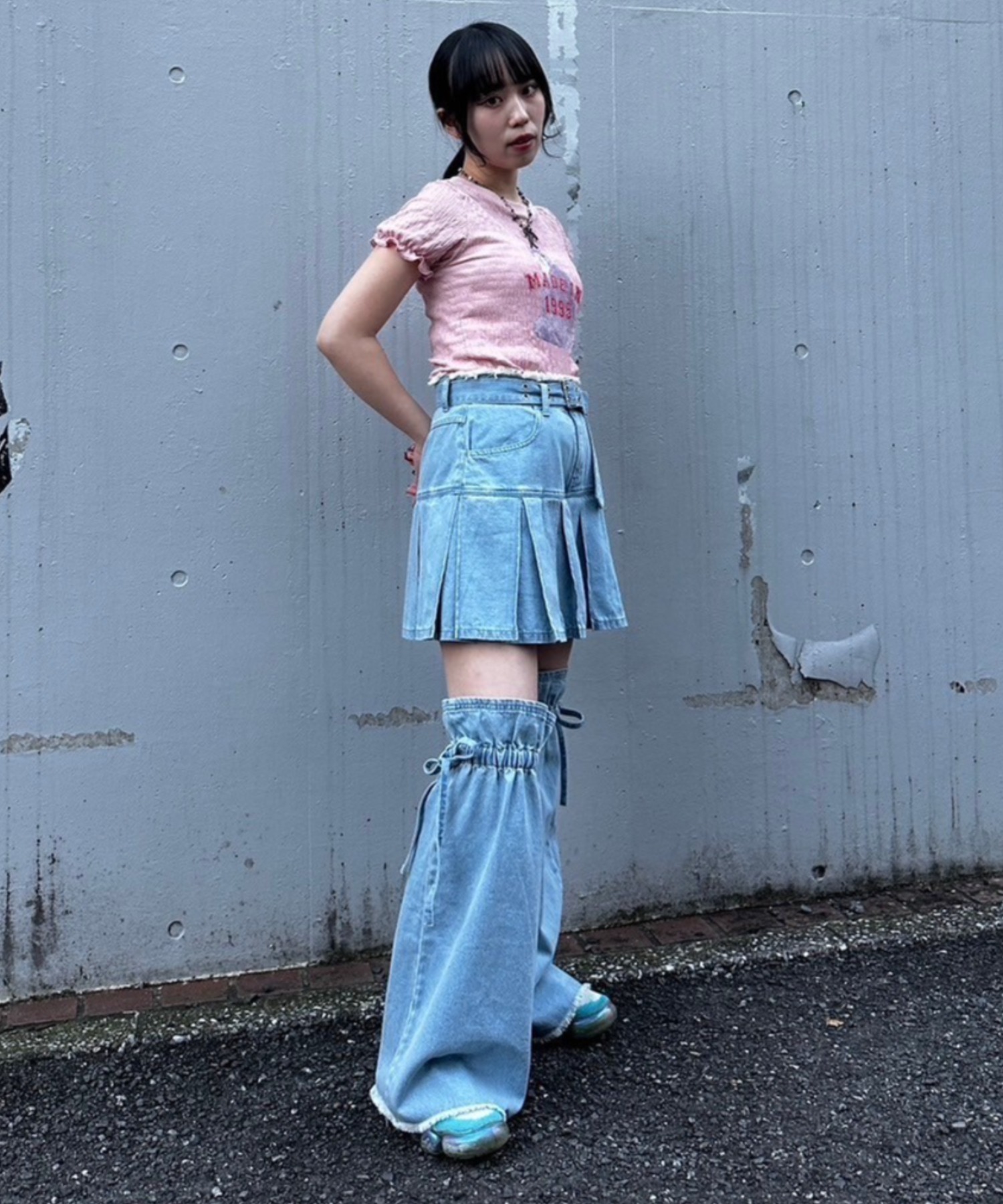 PLEATED MINI SKIRT ＆ LEG ウォーマー