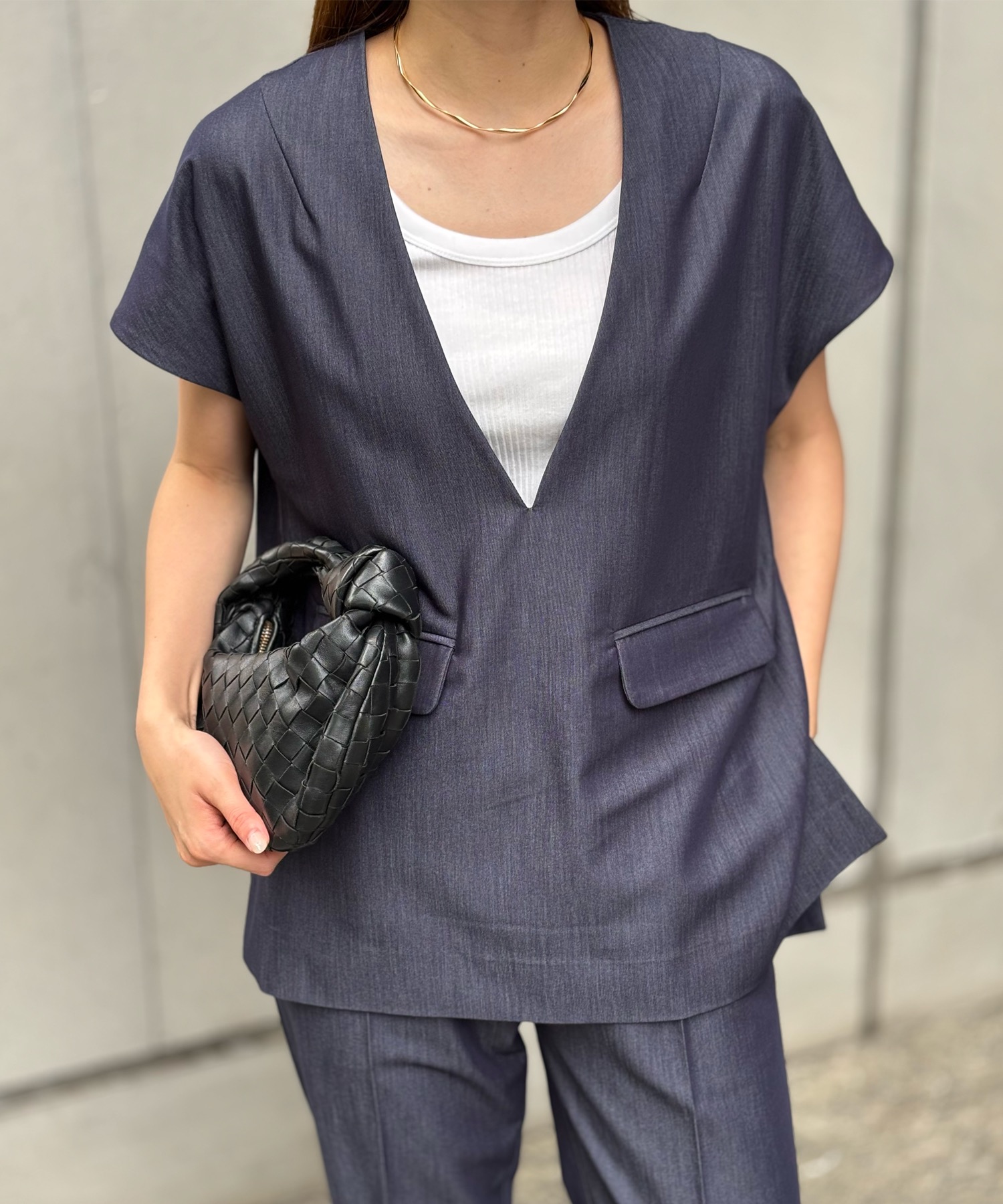 tシャツ リネンライクフラップポケットプルオーバー レディース リネンライクフラップポケットプルオーバー Emma Taylor