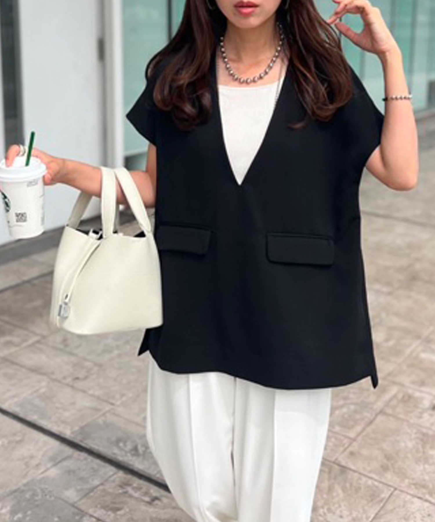 tシャツ リネンライクフラップポケットプルオーバー レディース リネンライクフラップポケットプルオーバー Emma Taylor