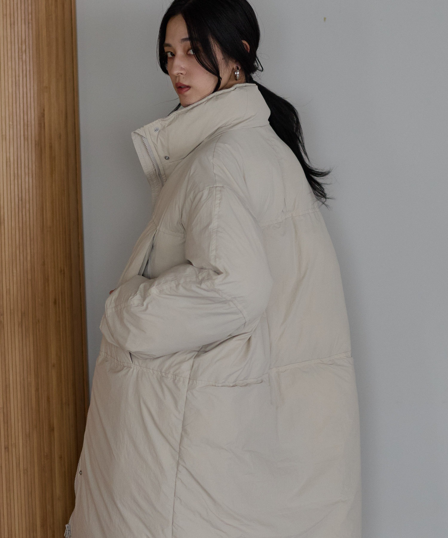 新登場 ロング丈バージョン
model：161cm 着用サイズ：L