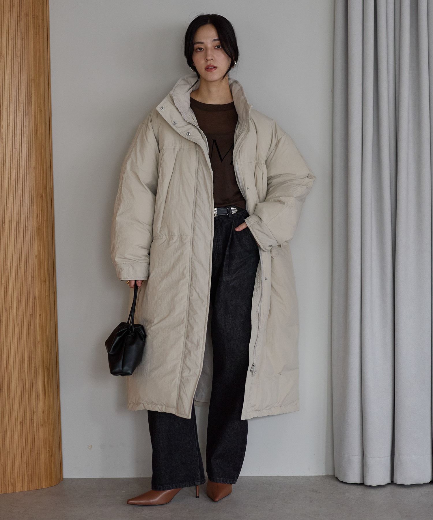 新登場 ロング丈バージョン
model：161cm 着用サイズ：L