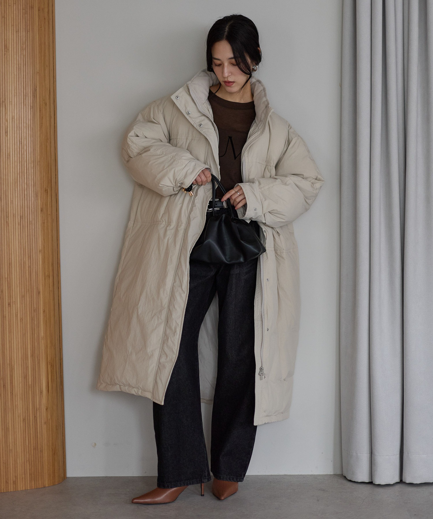 新登場 ロング丈バージョン
model：161cm 着用サイズ：L