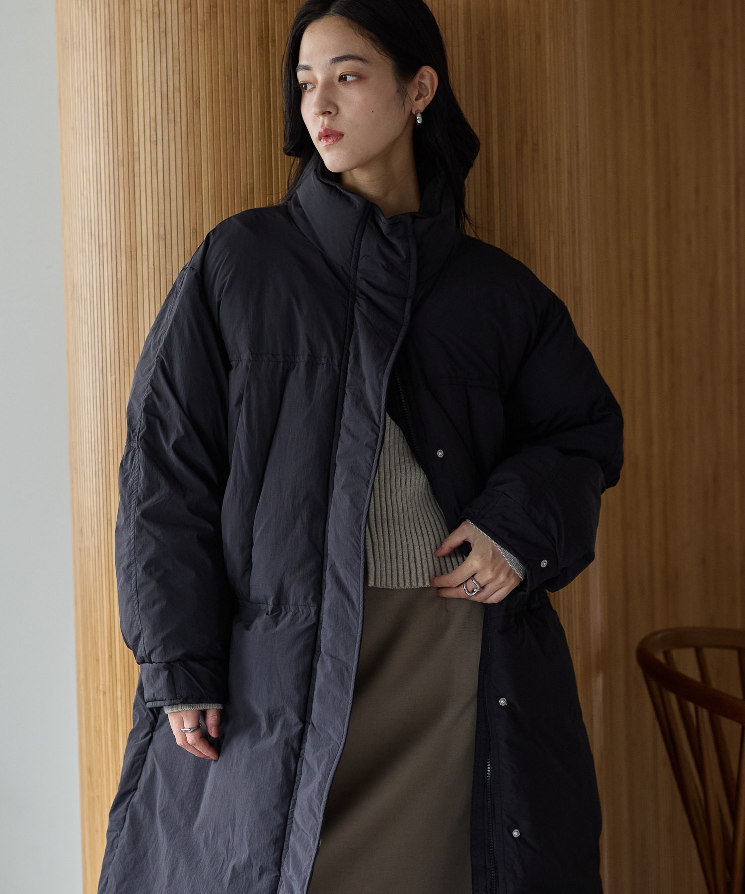 新登場 ロング丈バージョン
model：161cm 着用サイズ：L