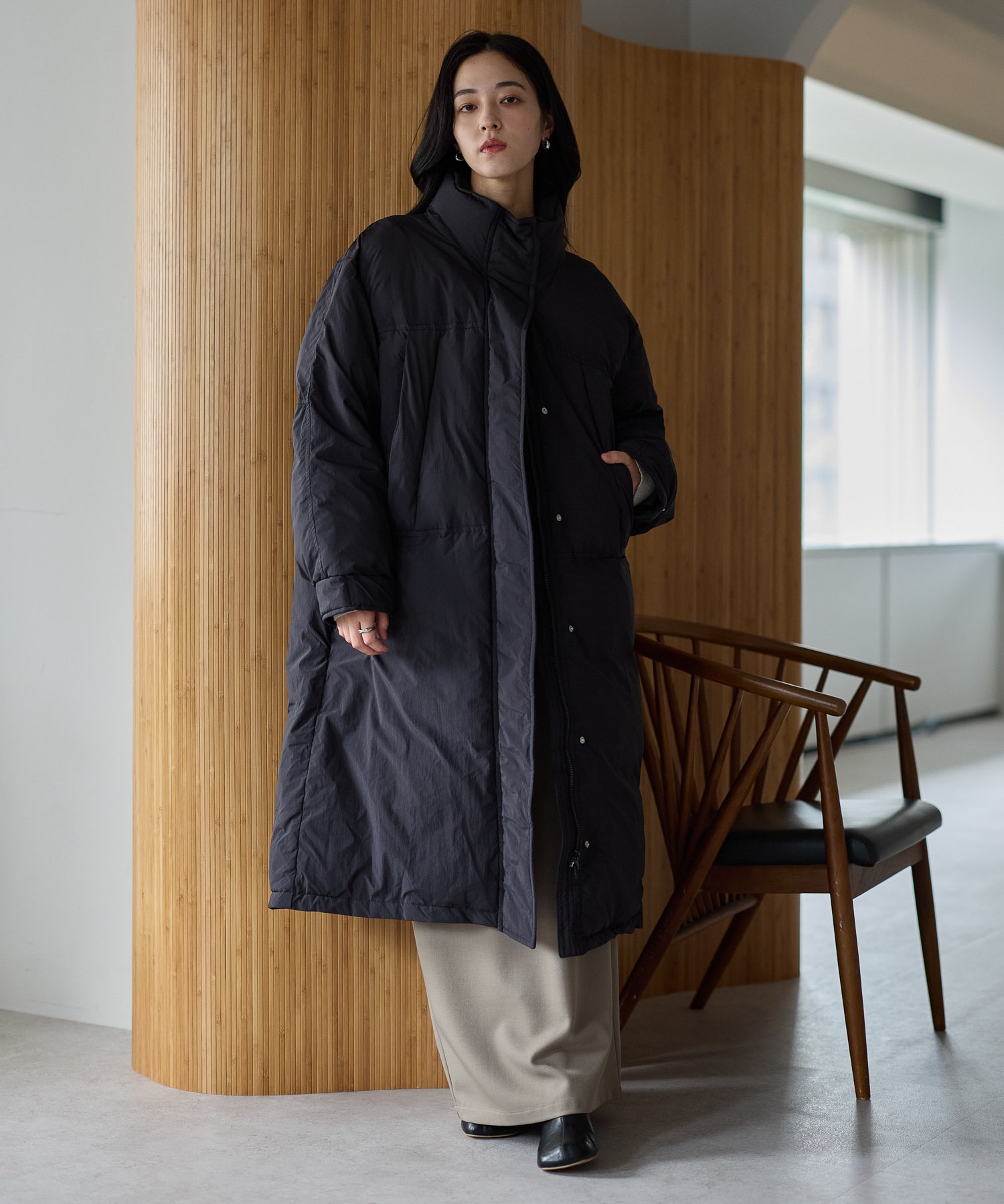 新登場 ロング丈バージョン
model：161cm 着用サイズ：L