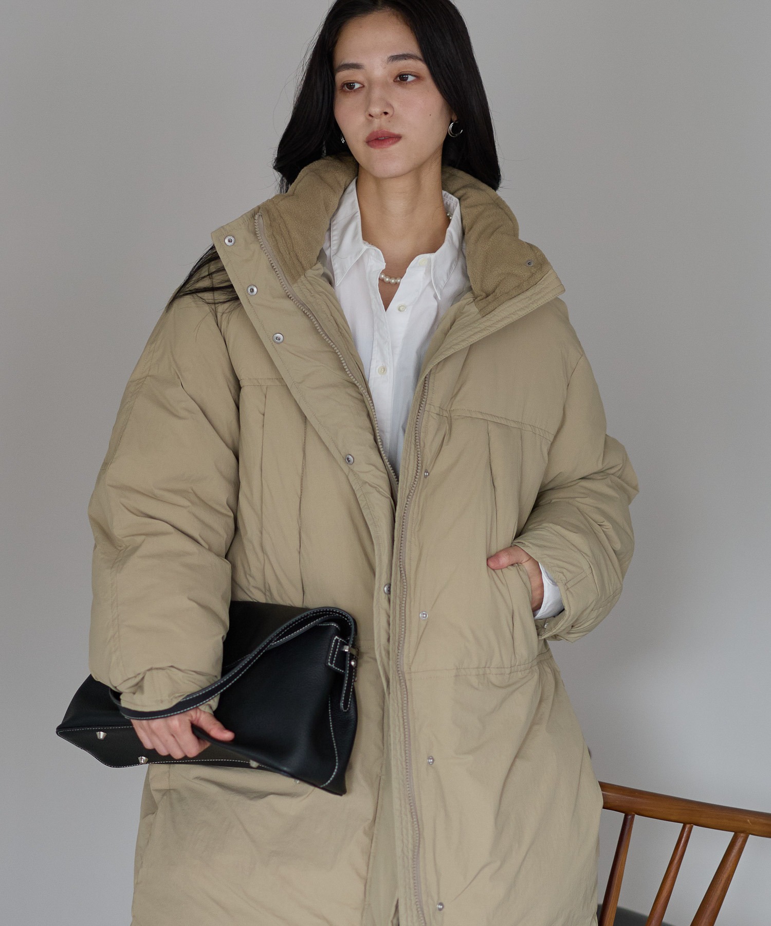 新登場 ロング丈バージョン
model：161cm 着用サイズ：L