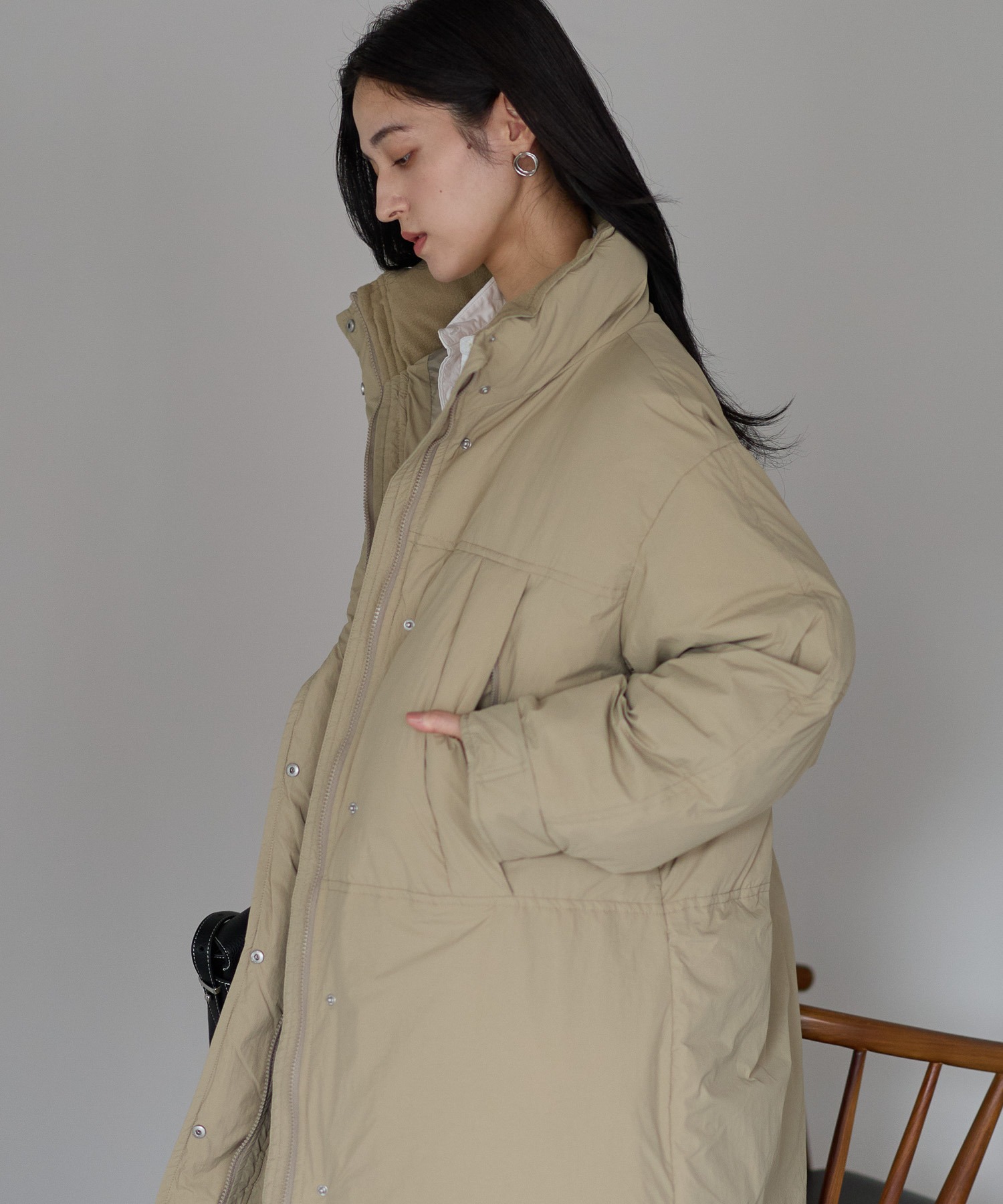 新登場 ロング丈バージョン
model：161cm 着用サイズ：L