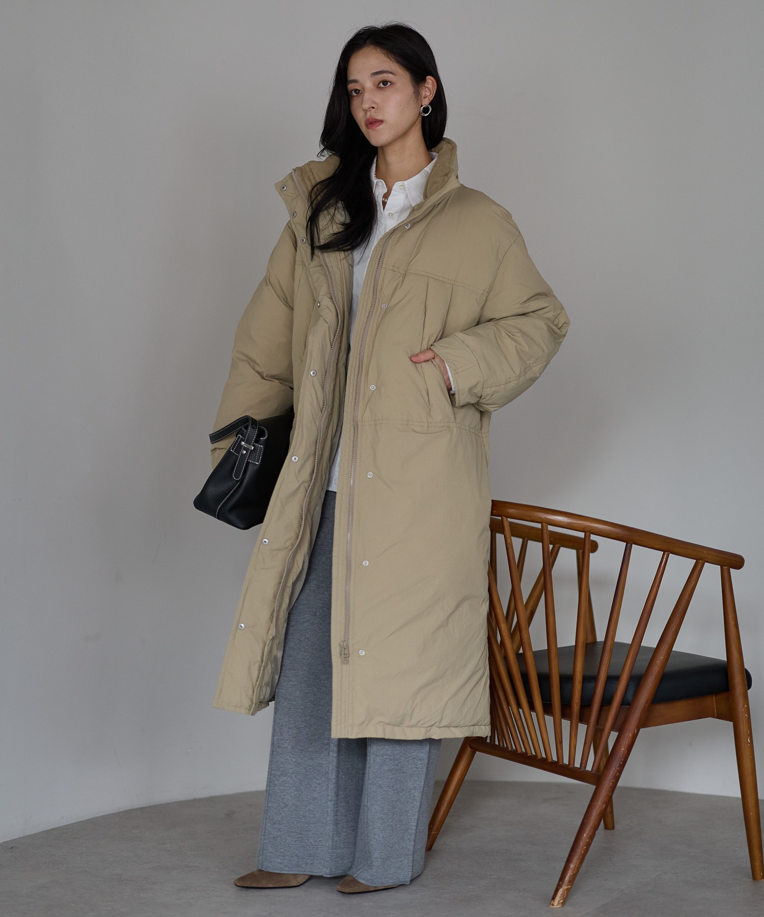 新登場 ロング丈バージョン
model：161cm 着用サイズ：L