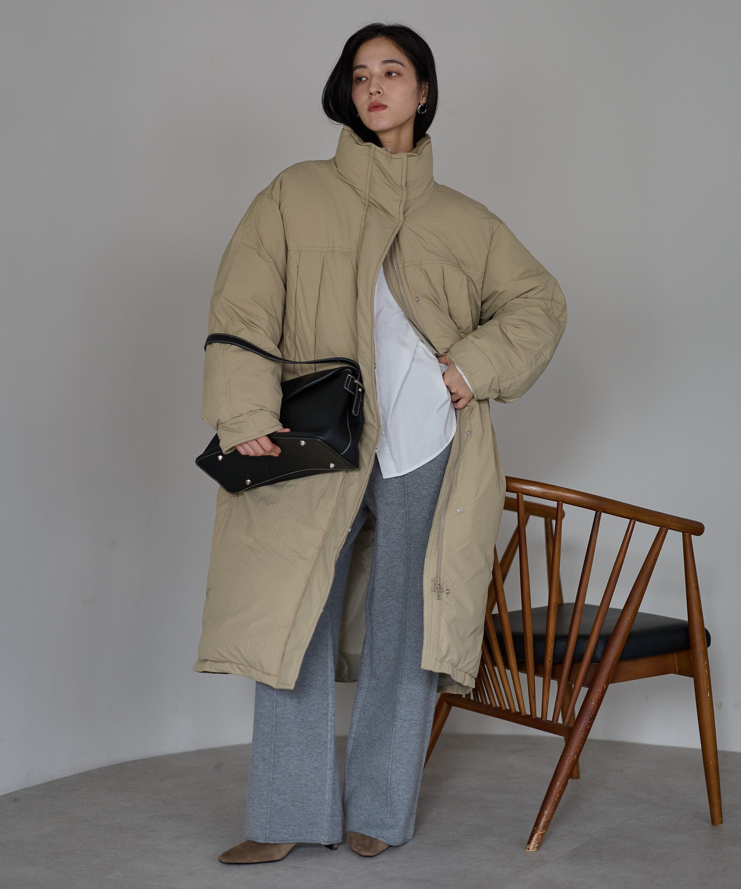 新登場 ロング丈バージョン
model：161cm 着用サイズ：L