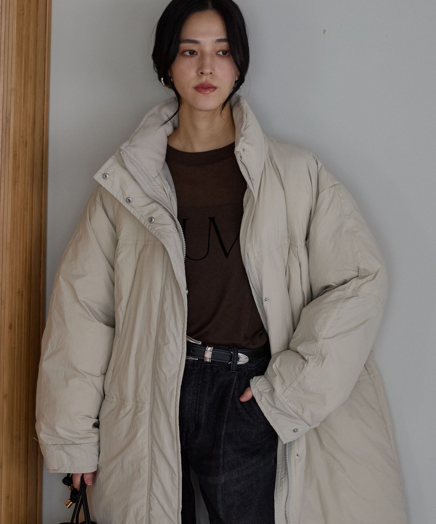 新登場 ロング丈バージョン
model：161cm 着用サイズ：L