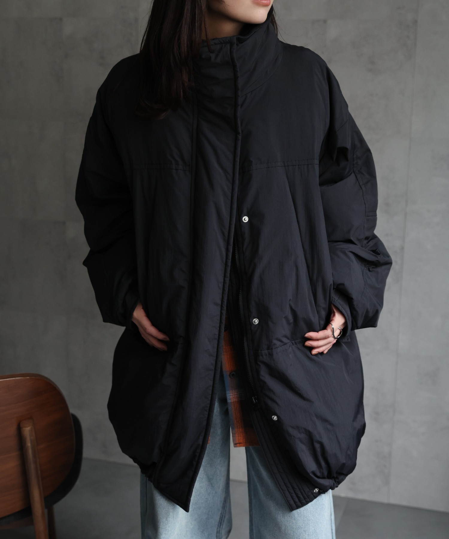 model：156cm 着用サイズ：FREE
