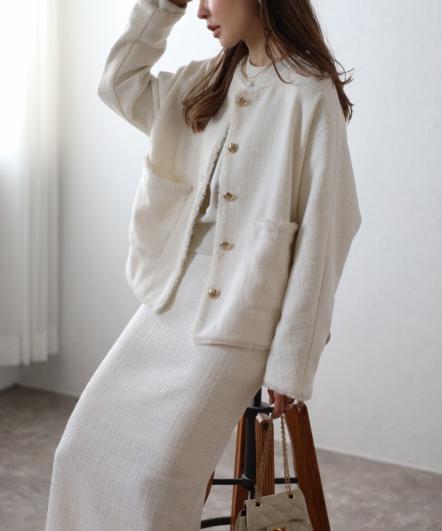 model：H165 着用サイズ：FREE